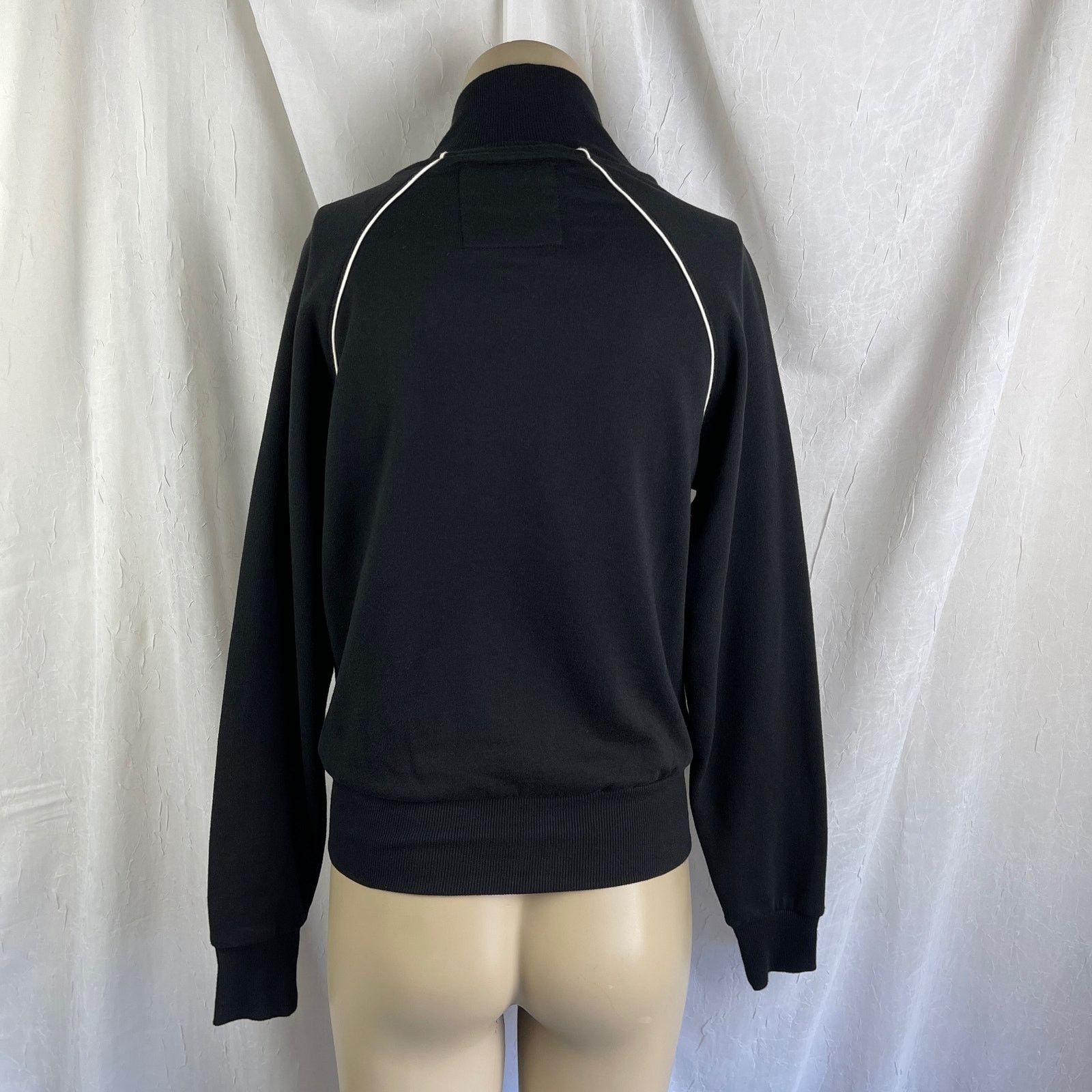 Forever 21 Black Sporty Track Jacket White Piping XXI Forever 21 Small Size S / US 4 / IT 40 - 10 Thumbnail