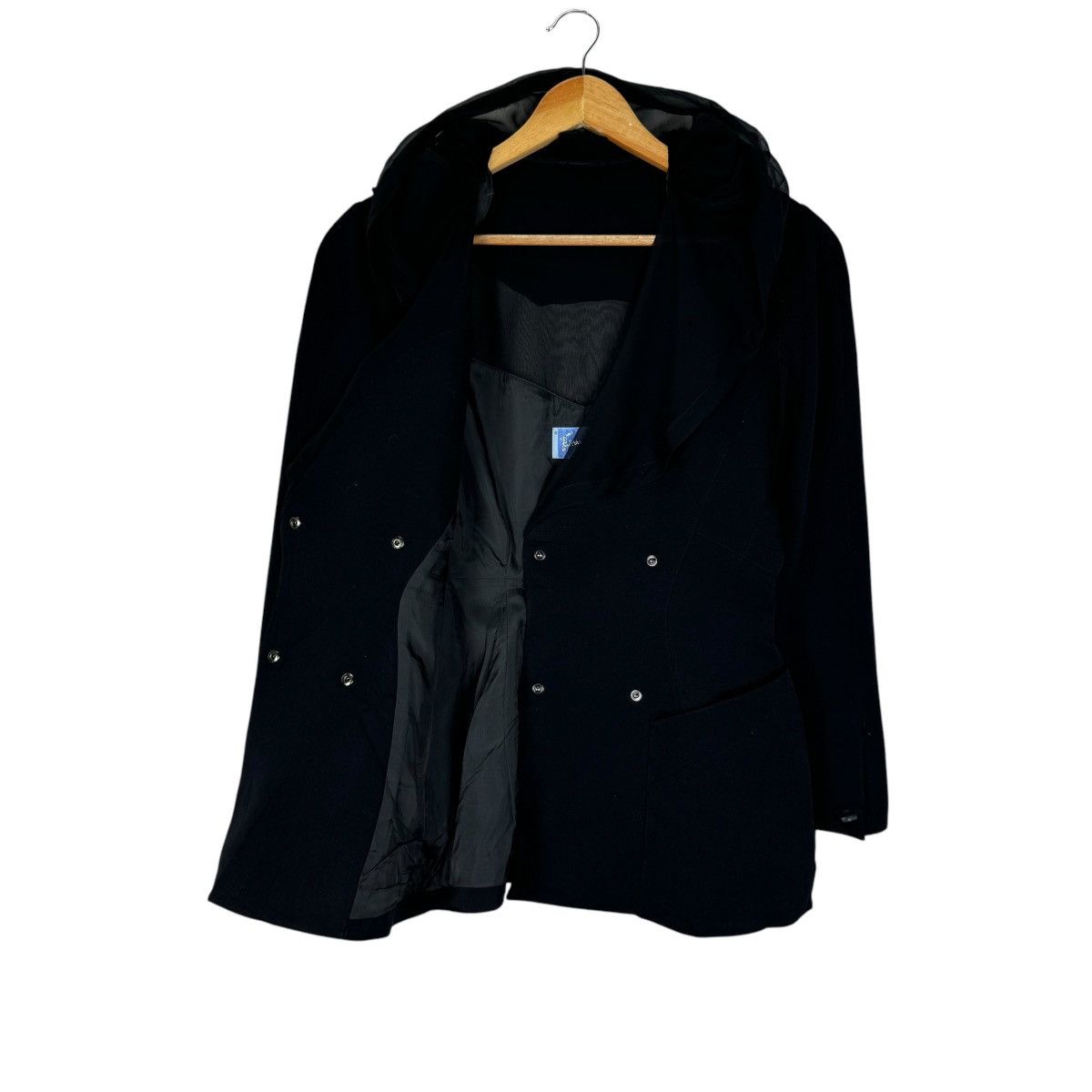 Thierry Mugler 🌟THIERRY MUGLER HOODIE DOUBLE BREASTED WOOL JACKET Size M / US 6-8 / IT 42-44 - 8 Thumbnail