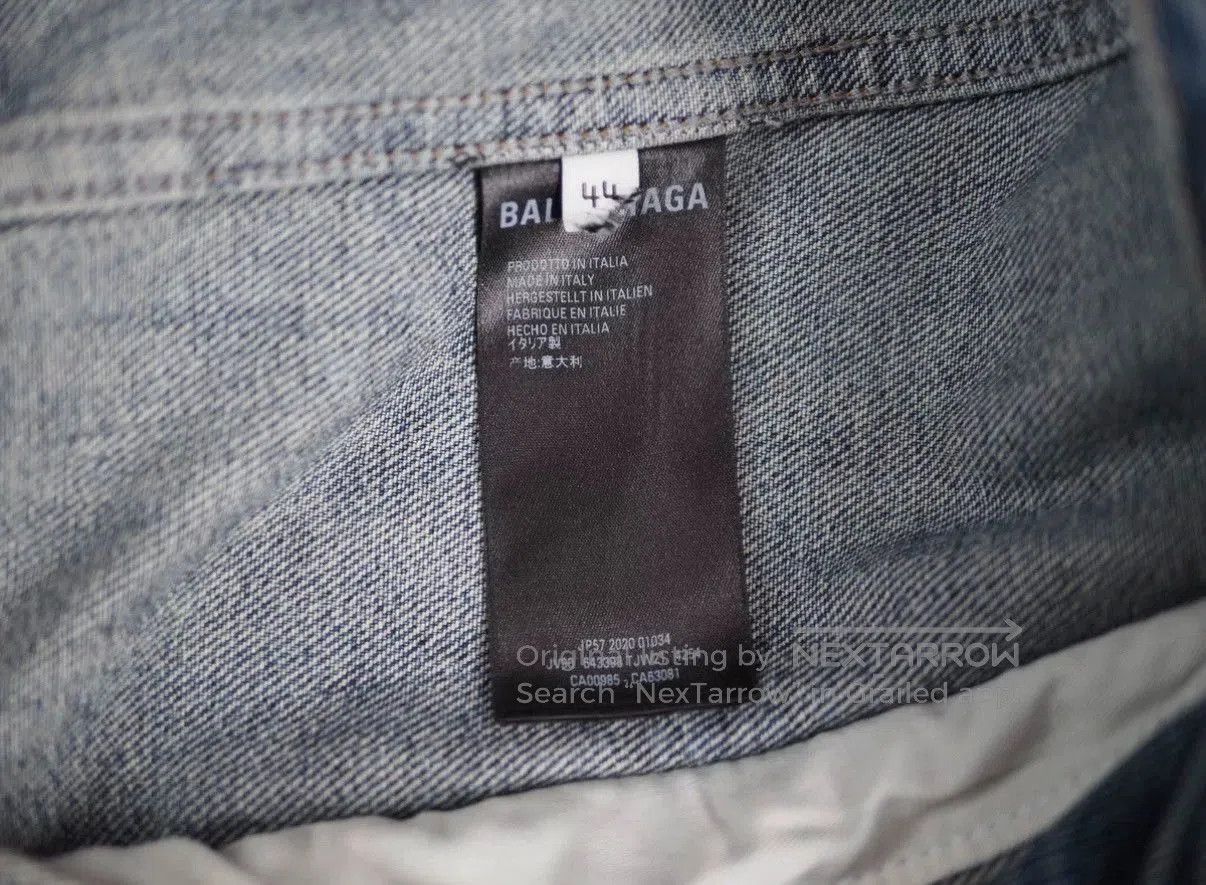 Balenciaga Balenciaga Back Logo Embroidered Denim Jacket. Size US XL / EU 56 / 4 - 4 Thumbnail