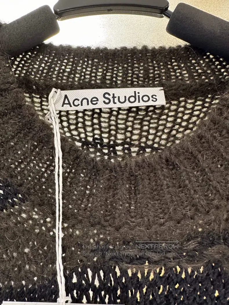 Acne Studios Acne Studios Neutral striped distressed knitted sweater, m Size XS / US 0-2 / IT 36-38 - 4 Thumbnail