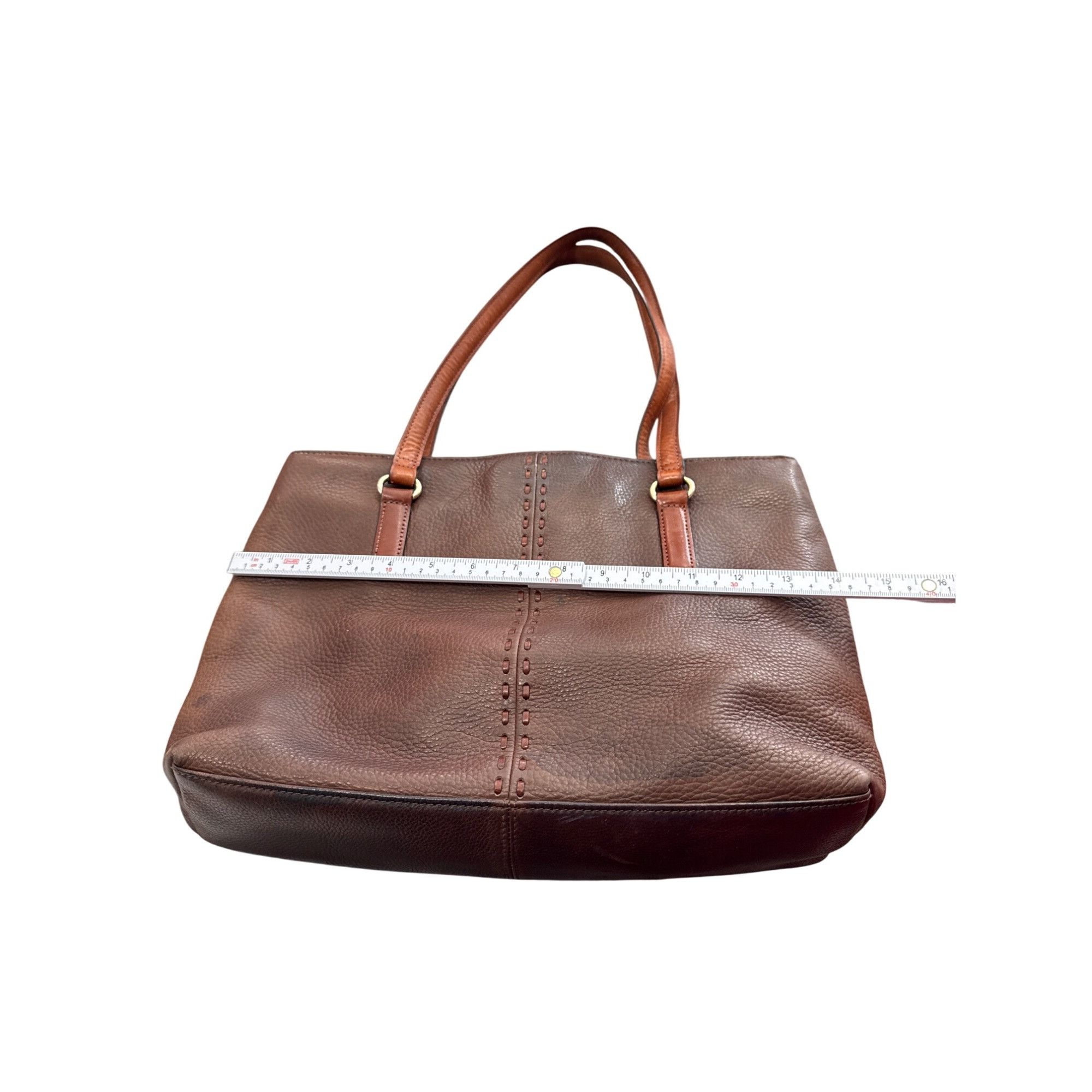 Fossil Fossil Womans Vintage Brown Leather Shoulder Handbag SKU 865 Size ONE SIZE - 6 Thumbnail