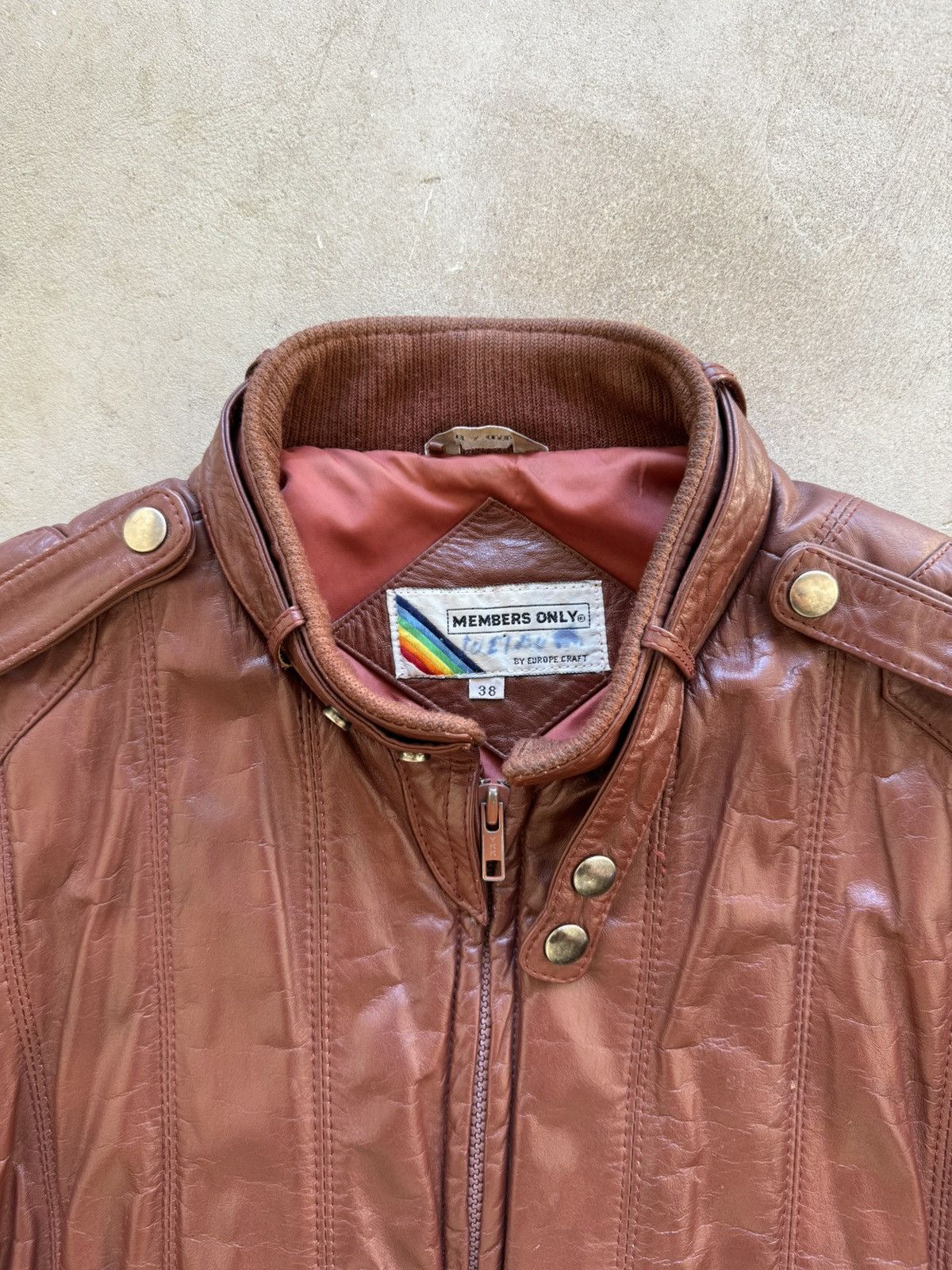 Members Only Members Only 70s 80s Leather Bomber Jacket Size US S / EU 44-46 / 1 - 6 Thumbnail