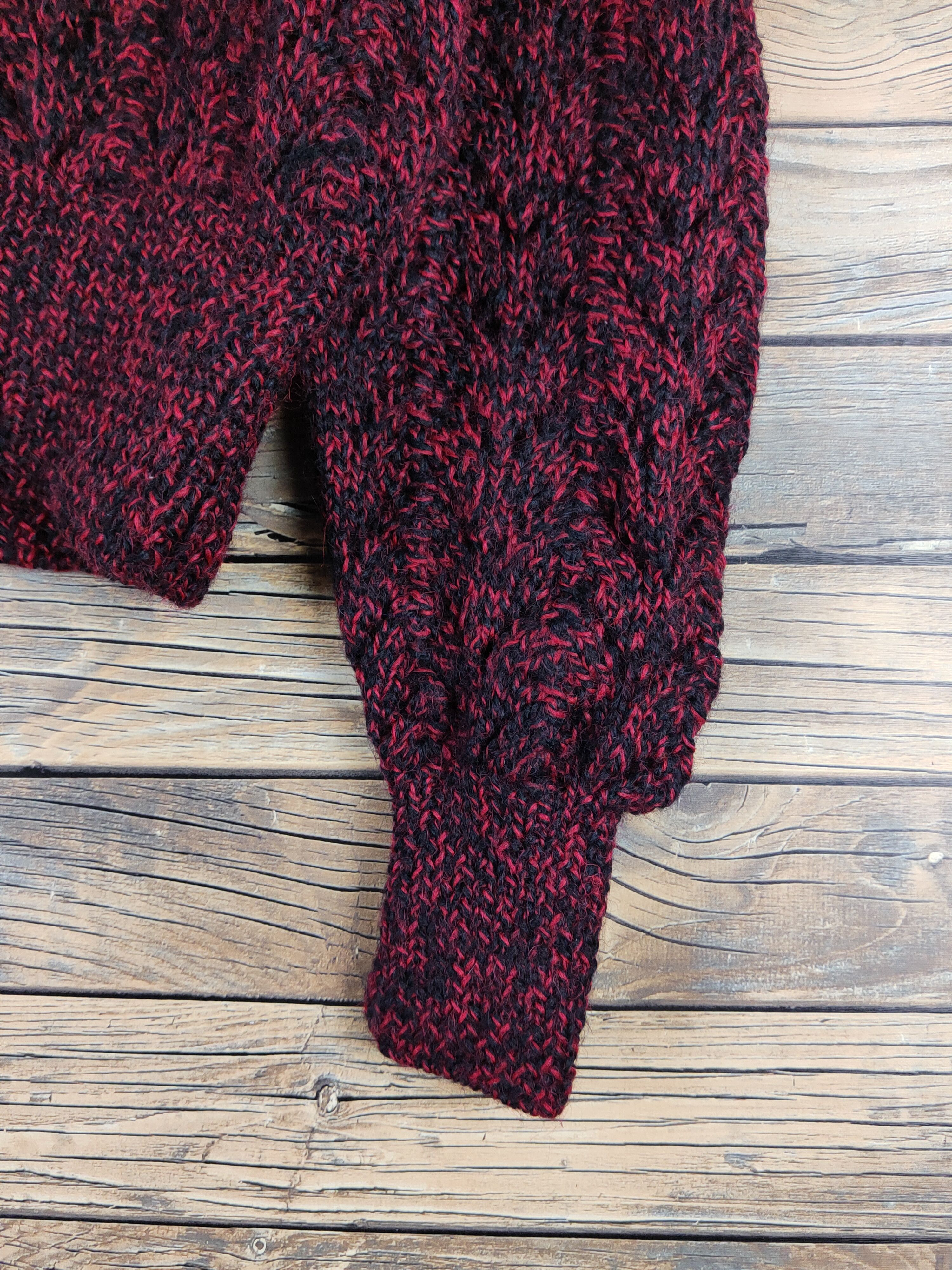 Japanese Brand Japanese Brand Red Black Knitwear Crop Tops #W1942 Size M / US 6-8 / IT 42-44 - 6 Thumbnail