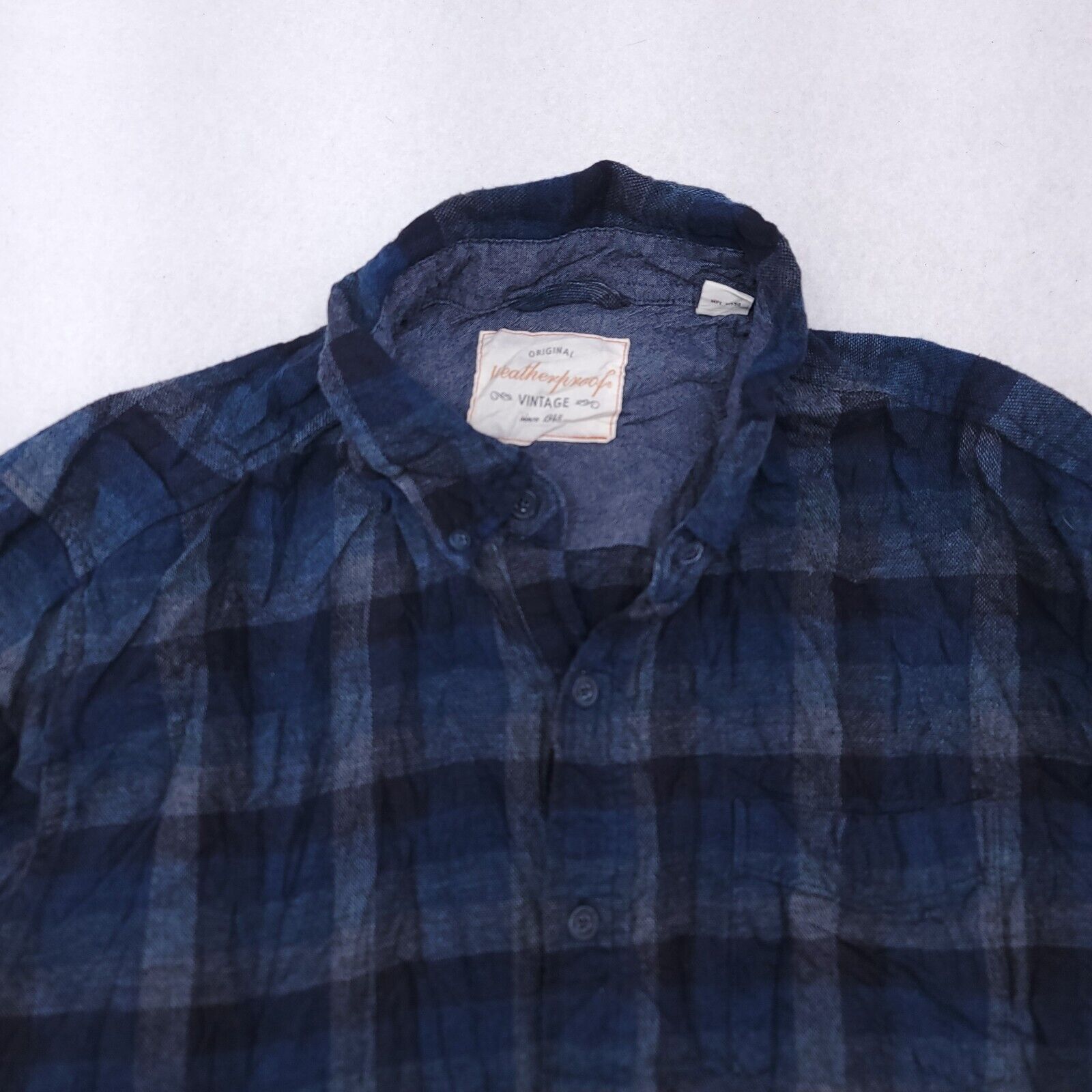 Weatherproof Weatherproof Gingham Flannel Shirt Mens Size Large L Blue Size US L / EU 52-54 / 3 - 1 Thumbnail