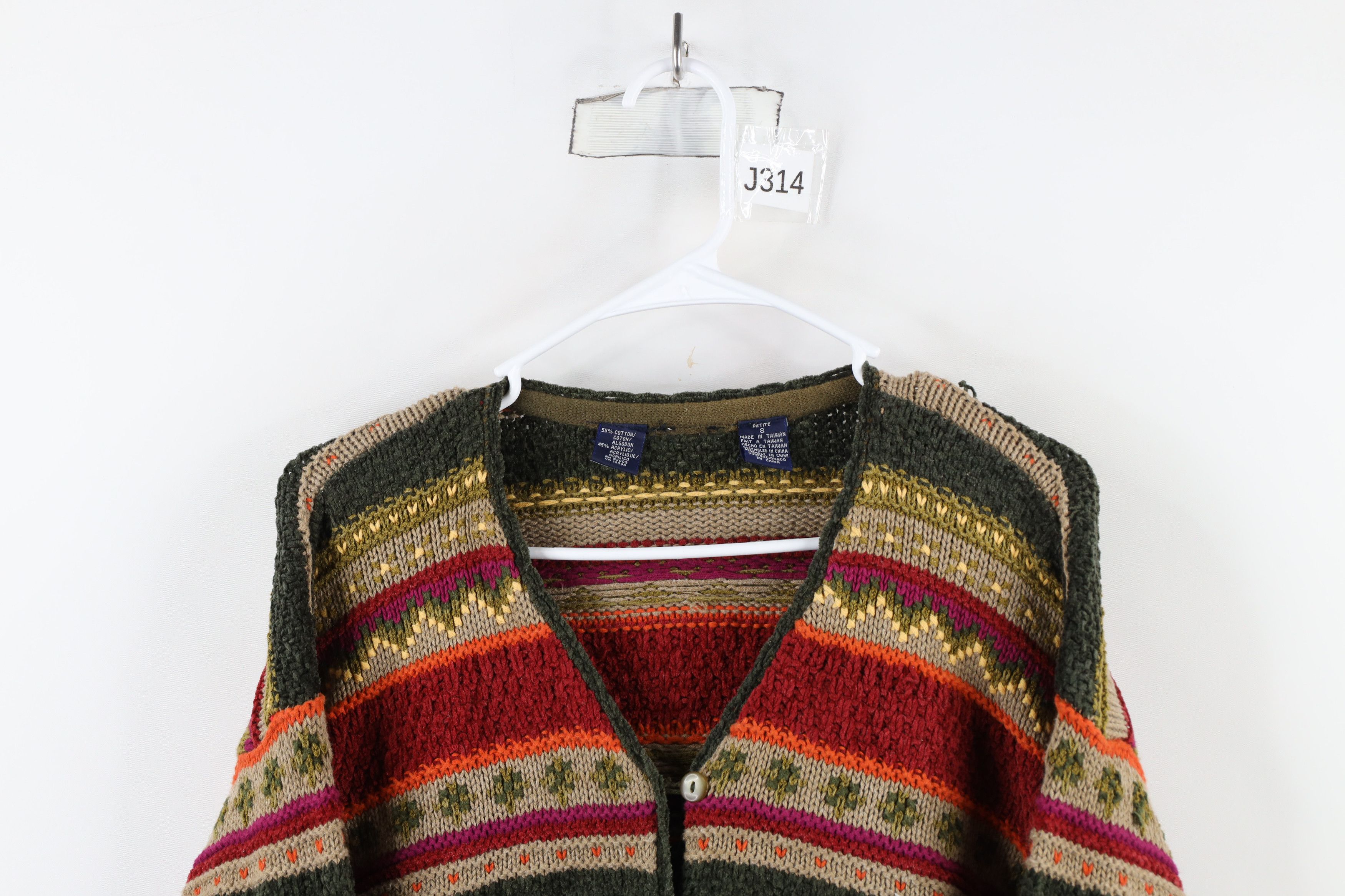 Vintage Vintage 90s Streetwear Fair Isle Knit Cardigan Sweater Size S / US 4 / IT 40 - 2 Thumbnail