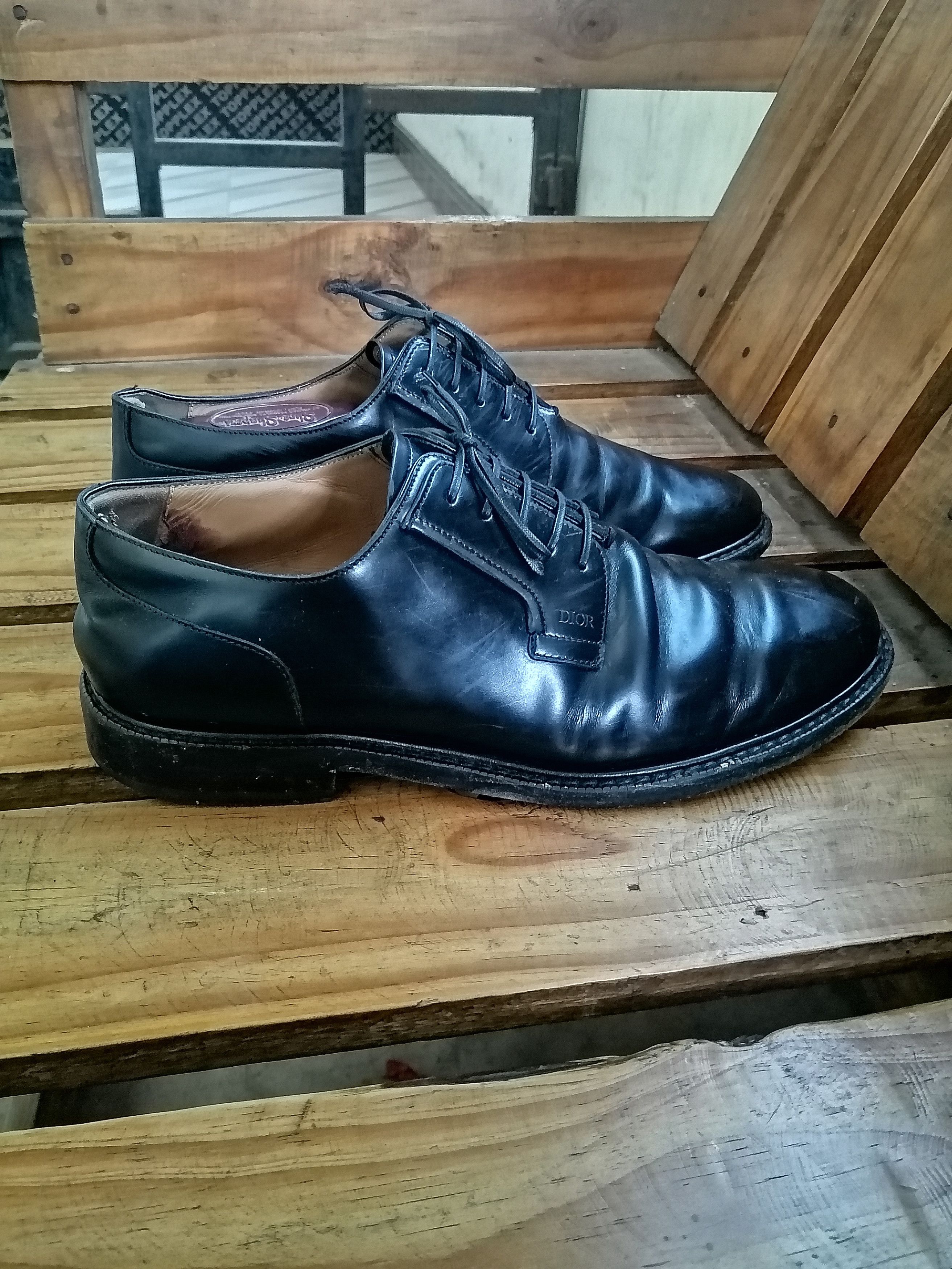 Dior Dior Black Leather Derby Dress Shoes Size 42 – Made in Italy Size US 9 / EU 42 - 3 Thumbnail