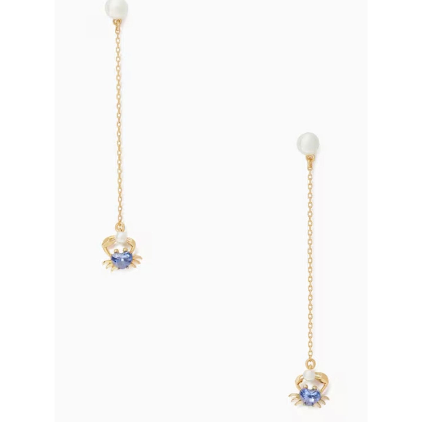 Kate Spade Kate Spade Sea Star Crab Linear Earrings Blue New Size ONE SIZE - 2 Thumbnail