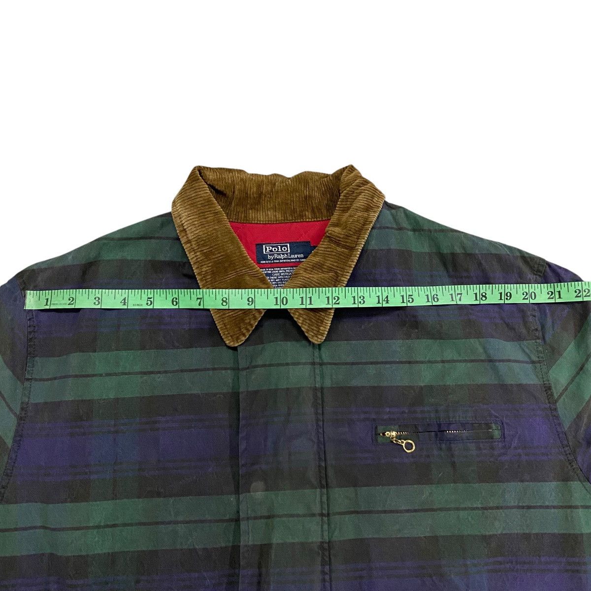 Polo Ralph Lauren × RRL Ralph Lauren × Vintage Vintage 90s Polo Ralph Lauren Oilskin Waxed Plaid Field Size US L / EU 52-54 / 3 - 14 Thumbnail