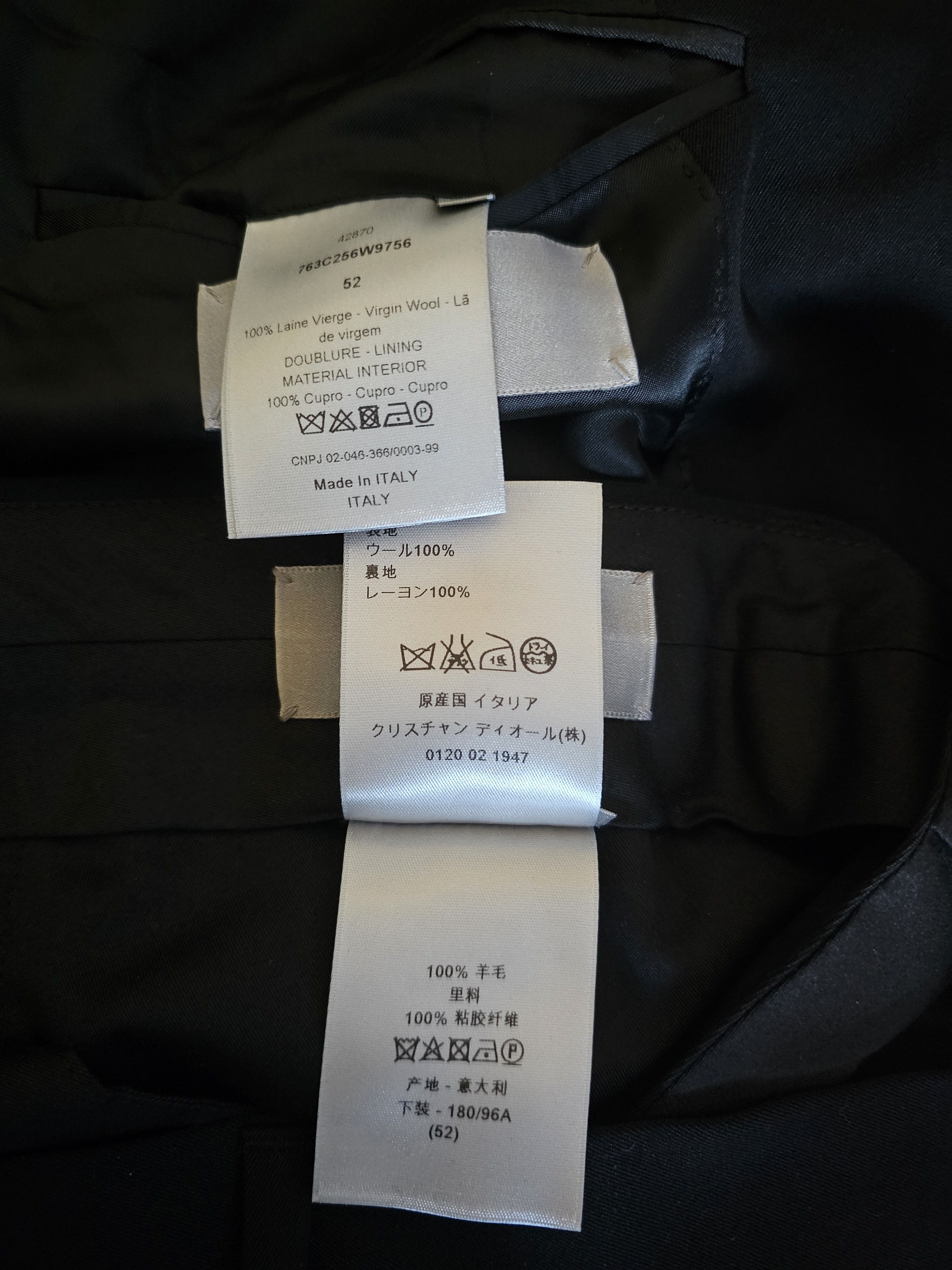 Dior Dior Men's Personalized Wool Suit Jacket+Pants Size 52 Size 52R - 8 Thumbnail