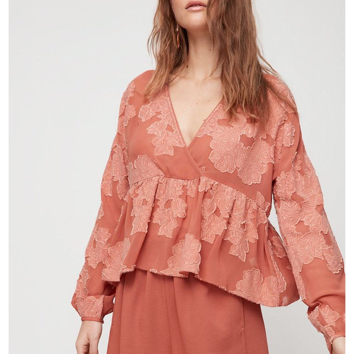 Anthropologie Wilfred - PEPLUM BLOUSE / Floral Print / size M Size M / US 6-8 / IT 42-44 - 3 Thumbnail