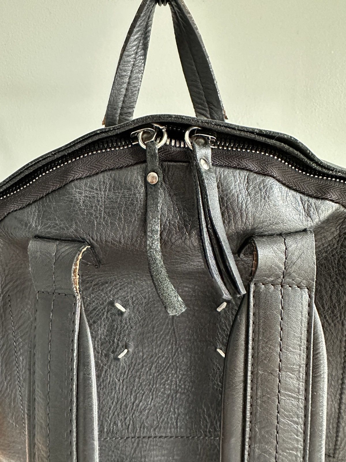 Maison Margiela Maison Martin Margiela Black Leather Backpack 2015 Size ONE SIZE - 10 Thumbnail