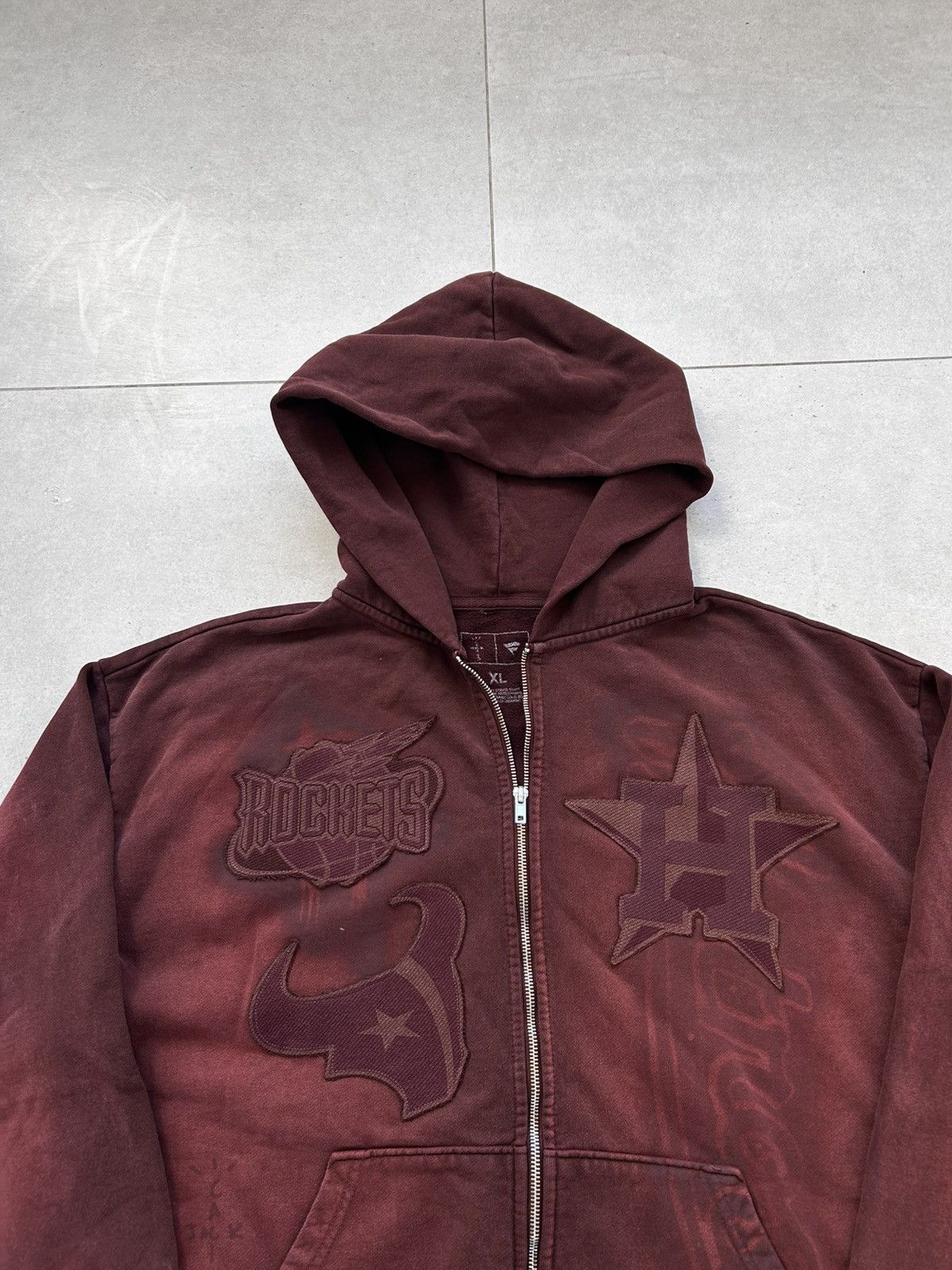 Travis Scott Travis Scott Fanatics Game Houston Red Zip Up Hoodie Size US XL / EU 56 / 4 - 2 Thumbnail
