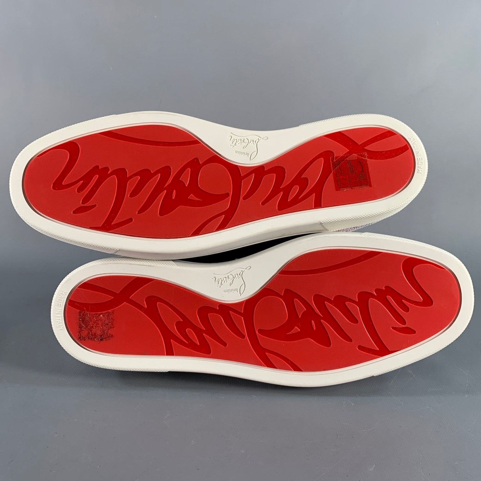 Christian Louboutin Size 9.5 Black Pink Mixed Materials Leather Sneakers Size US 9.5 / EU 42-43 - 6 Thumbnail