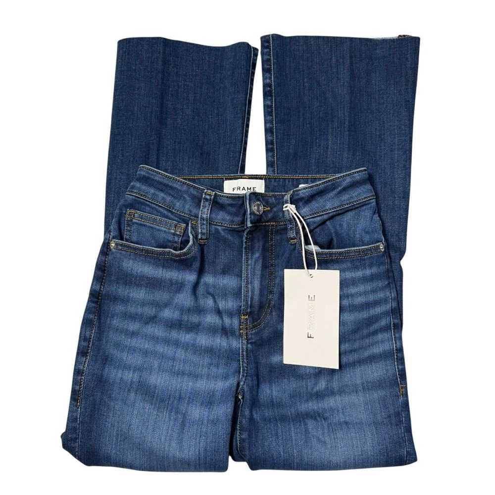 Frame NWT New $245 Frame Le Crop Raw Hem Mini Bootcut Jeans In Ra Size 24" / US 00 / IT 34 - 3 Thumbnail