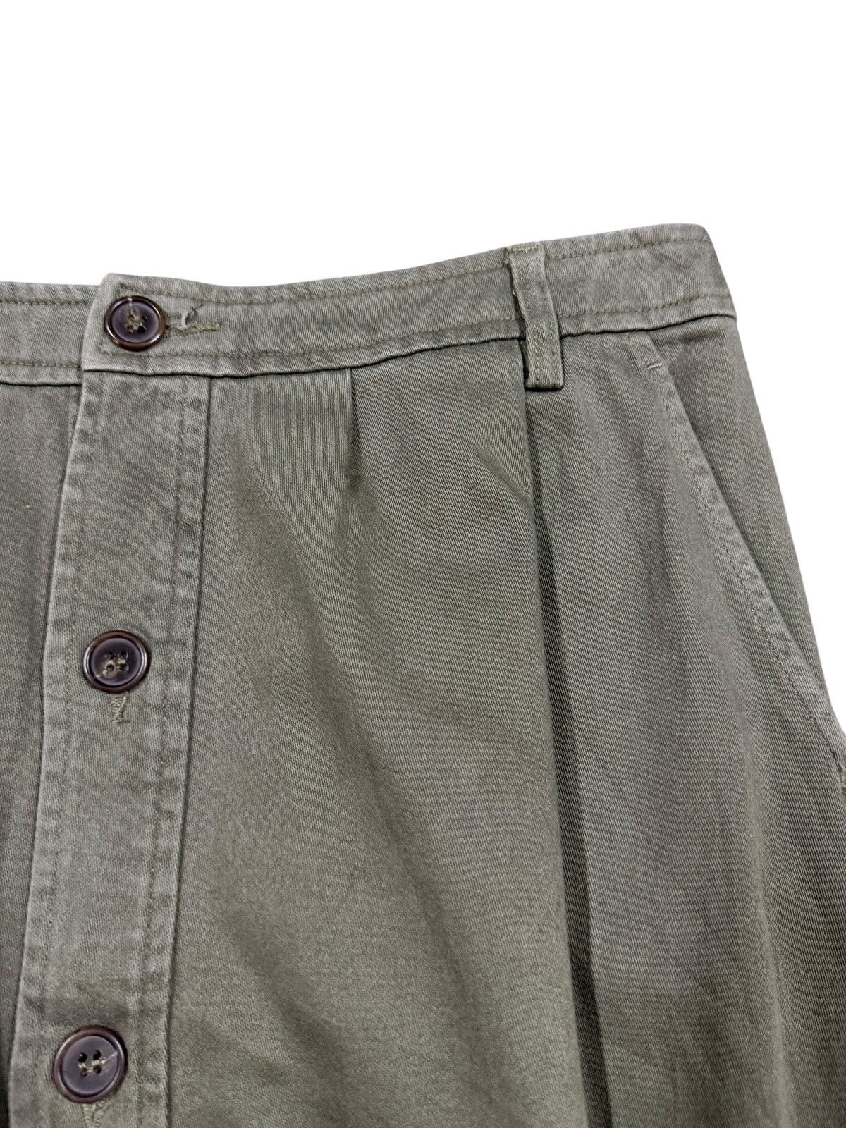 A.P.C. Vtg✅A.P.C Rue De Fleurus Olive Green Button Ups Mini Skirt Size 26" / US 2 / IT 38 - 8 Thumbnail