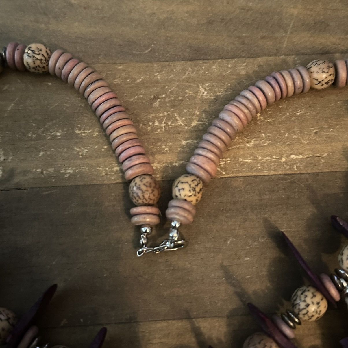 Vintage Vintage chunky wooden bead dangle necklace Size ONE SIZE - 3 Thumbnail