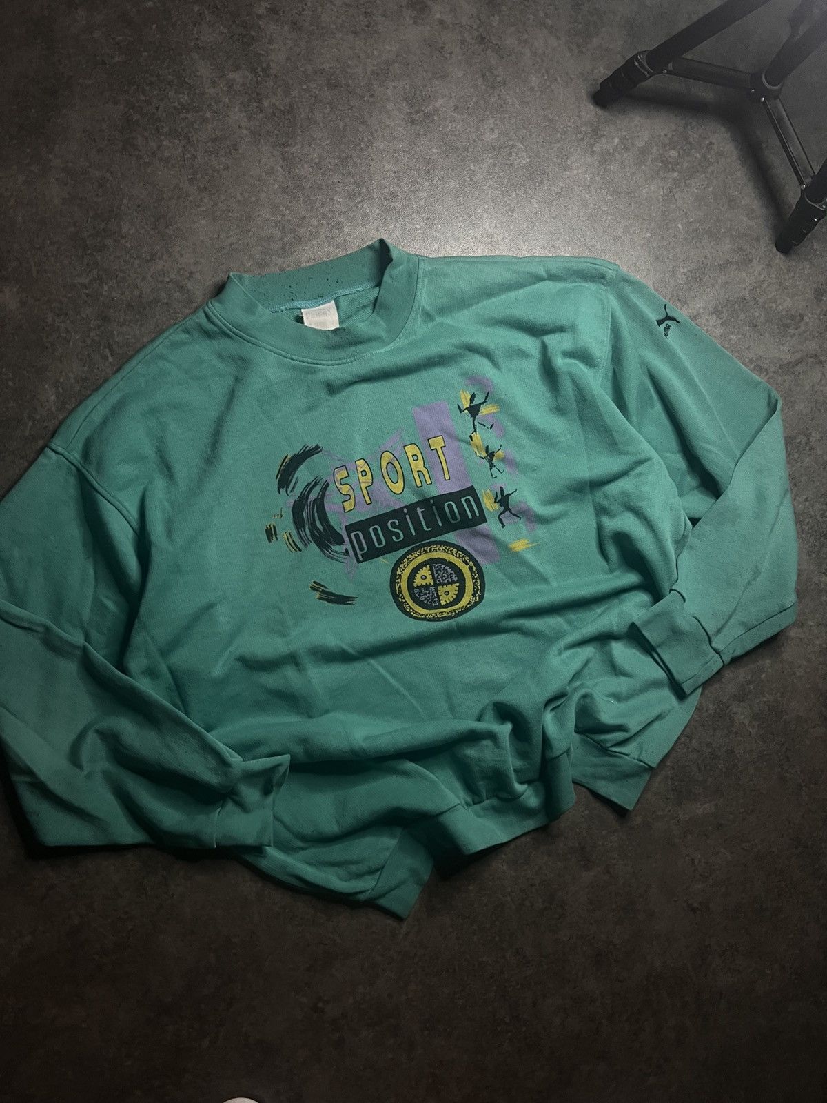 Puma Vintage sweatshirt Puma 90s Size US XL / EU 56 / 4 - 2 Thumbnail