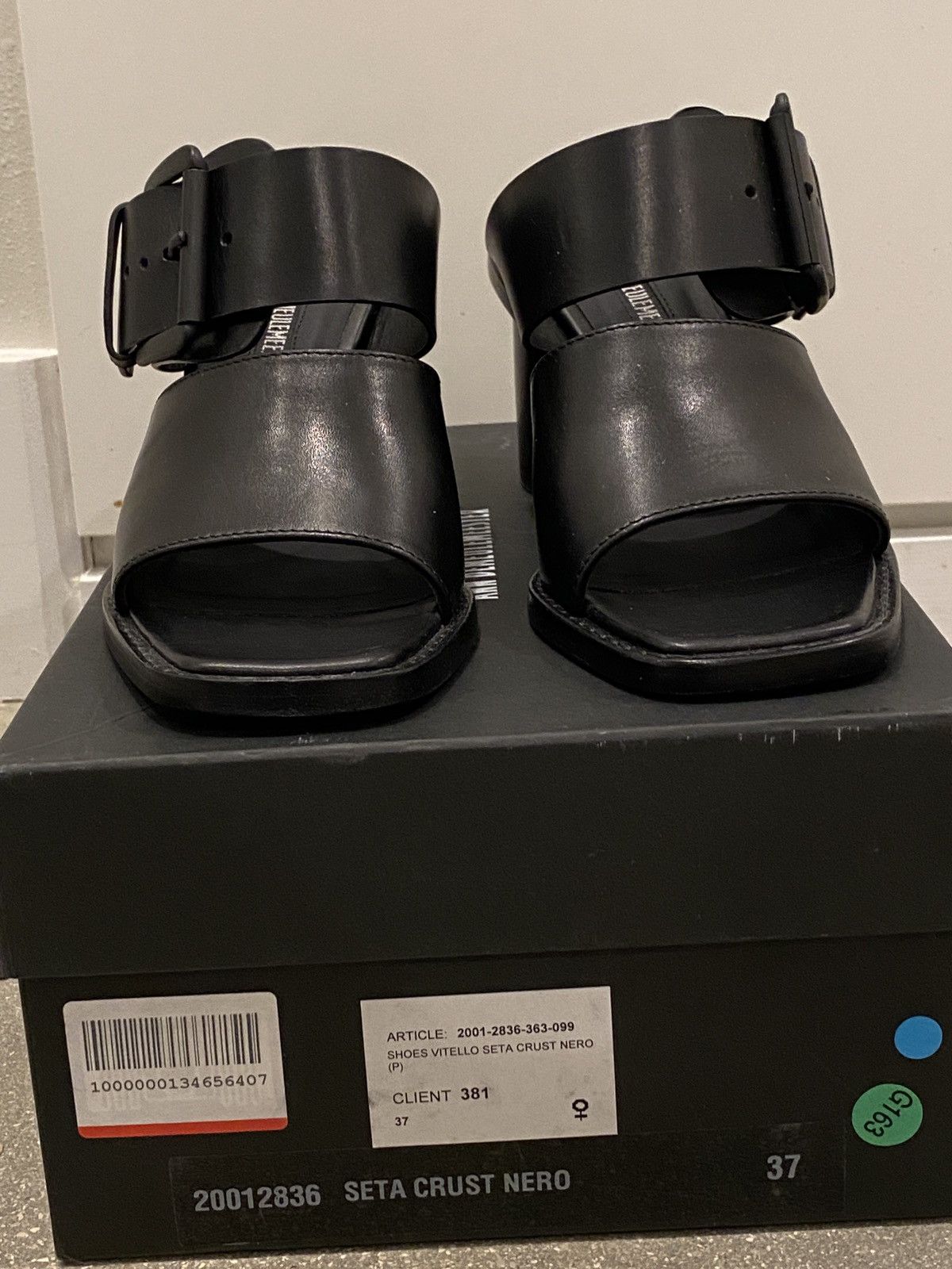 Ann Demeulemeester Ann Demeulemeester Buckle Mid-heel Sandal Size US 7 / IT 37 - 8 Thumbnail