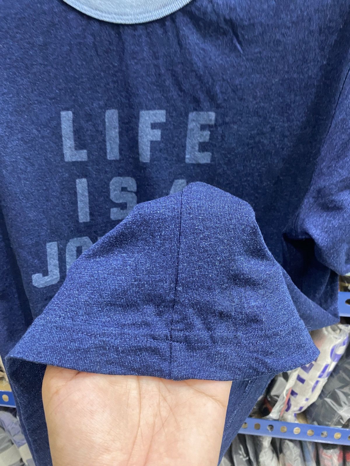 Vintage LIFE IS A JOURNEY RINGER TSHIRT Size US M / EU 48-50 / 2 - 5 Thumbnail