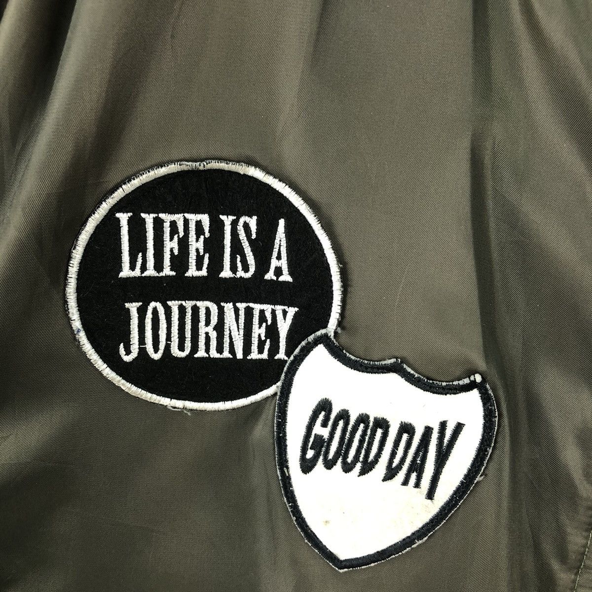 Japanese Brand 🇯🇵 Splendid Satisfaction Patches Flight Jacket Size US XXL / EU 58 / 5 - 9 Thumbnail