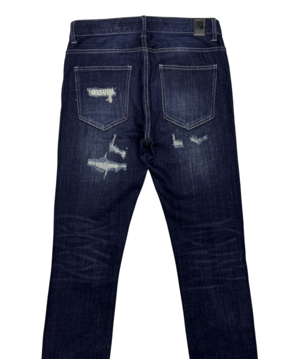 Japanese Brand Regius Evolution Boro Patchwork Distressed Denim Jeans Size 31" - 4 Thumbnail