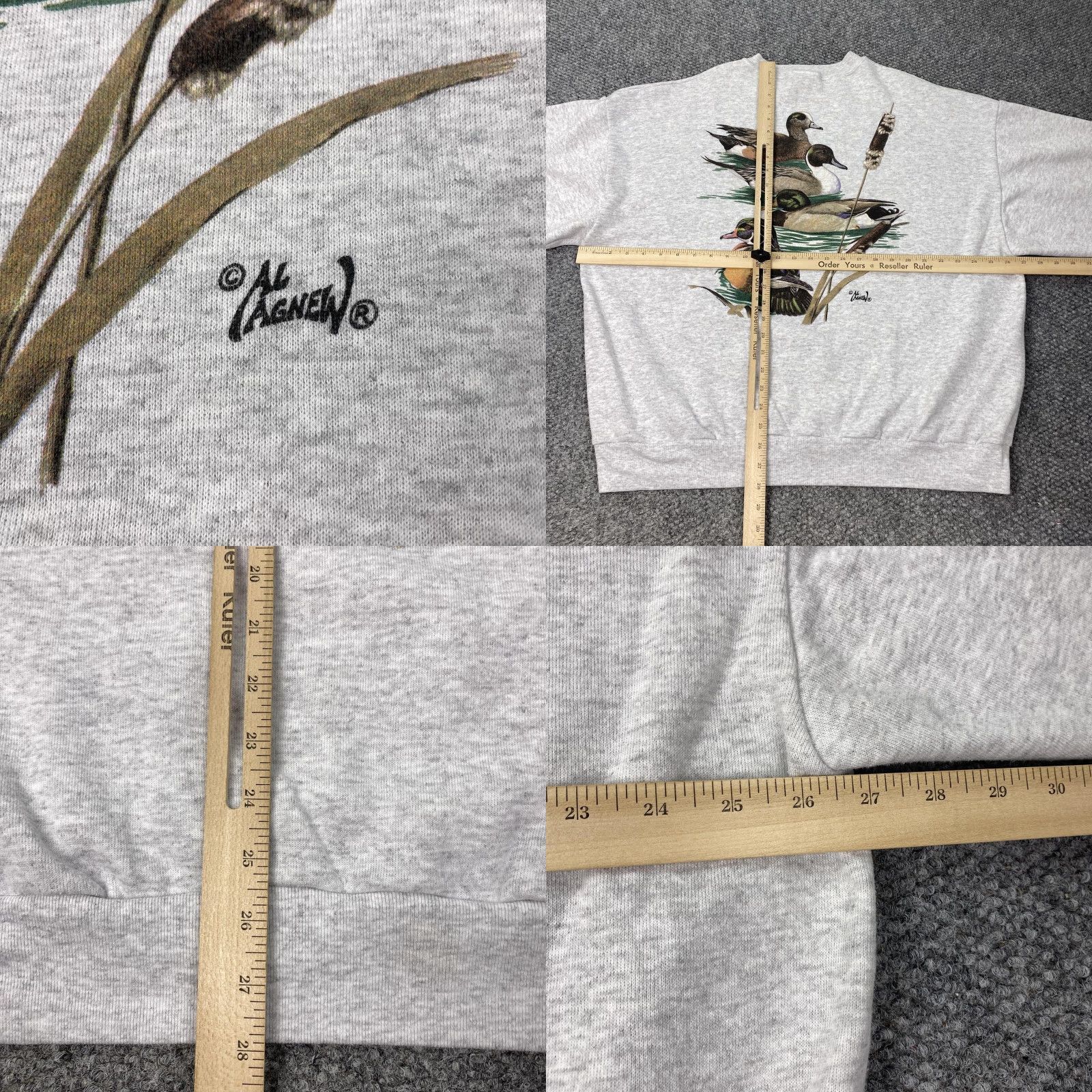 Vintage Vintage Al Agnew Sweatshirt Mens 2XL Gray Crewneck Ducks Waterfowl Made USA 90s Size US XXL / EU 58 / 5 - 8 Thumbnail