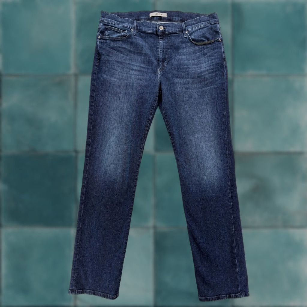 Vintage Joes Jeans Brixton Straight Narrow Mens 38x35 Blue Dark Wash Stretch Denim Pants Jeans Size US 38 / EU 54 - 1 Thumbnail