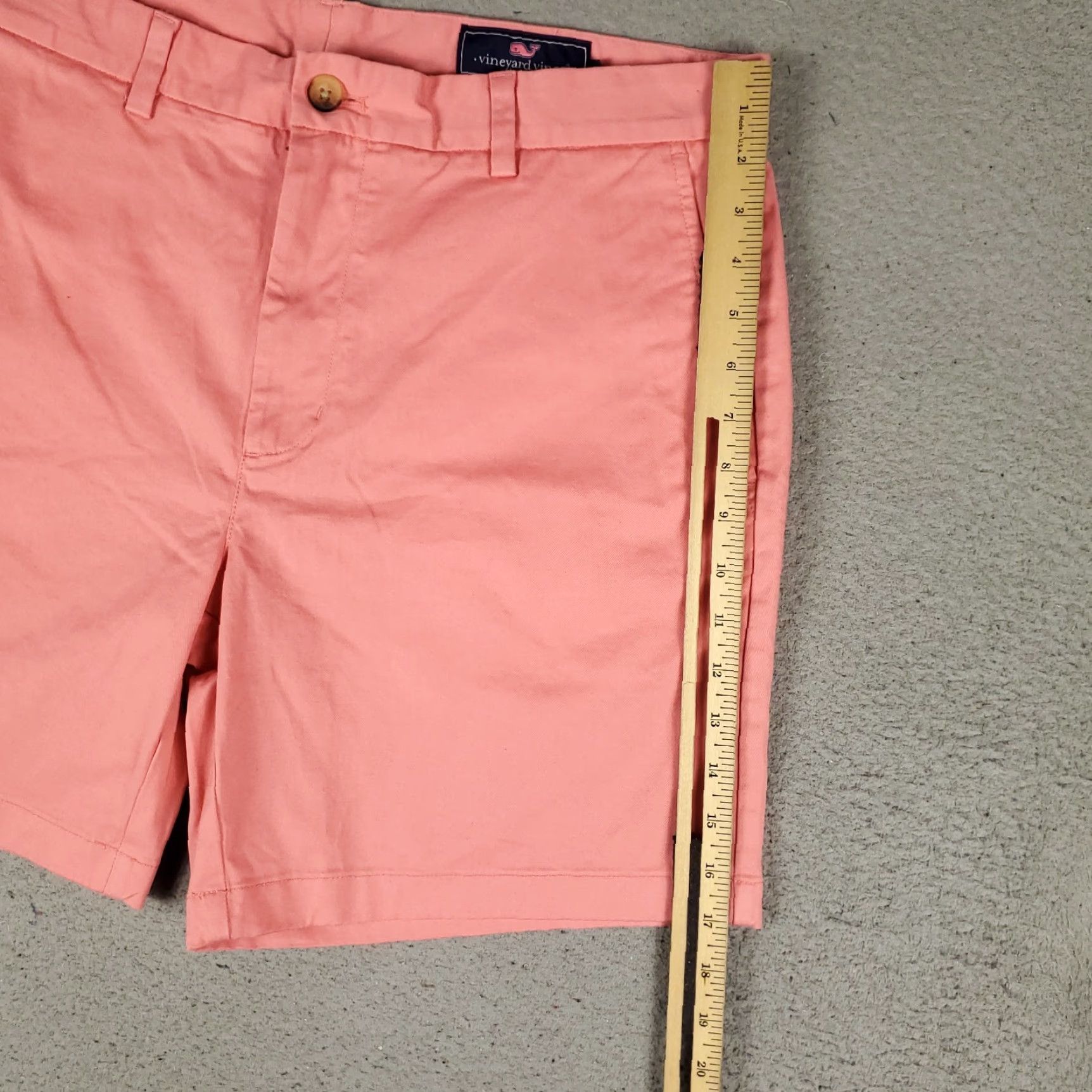 Vineyard Vines Vineyard Vines Shorts Size 35 Pink Breaker Classic Fit Flat Front Chino Mens Size US 35 - 3 Thumbnail