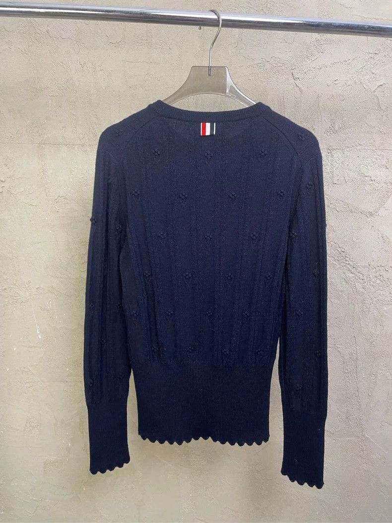 Thom Browne Thom browne Dark blue striped flower jacquart side colorful Size US XXS / EU 40 - 2 Thumbnail