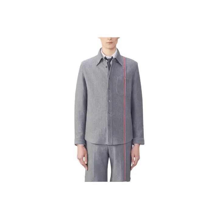 Thom Browne Thom Browne Men's Casual Striped Button-Up Jacket 0079 Size US M / EU 48-50 / 2 - 1 Thumbnail