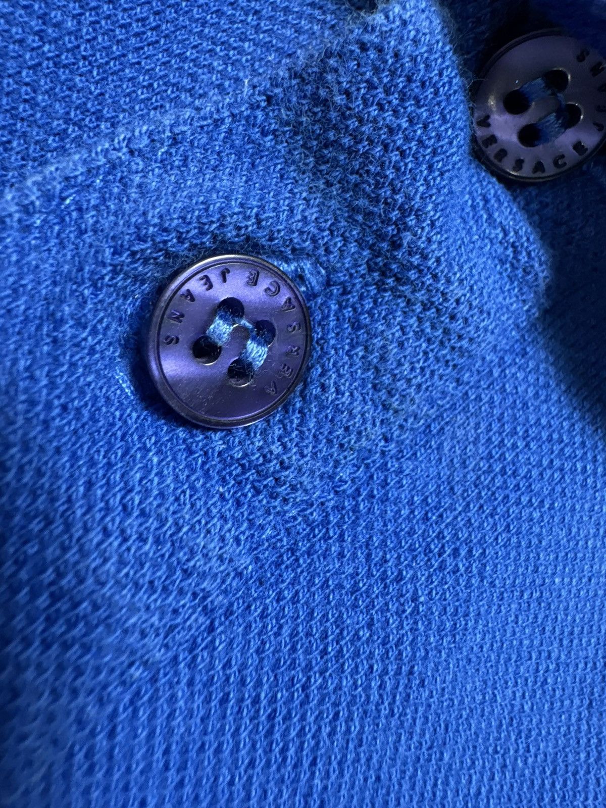 Versace Jeans Couture Versace Jeans Big Logo Luxury Polo Shirt Blue Size M Size US M / EU 48-50 / 2 - 9 Thumbnail