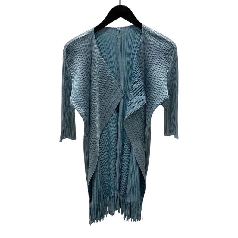 Issey Miyake Issey Miyake Green tassel cardigan Size L / US 10 / IT 46 - 1 Thumbnail