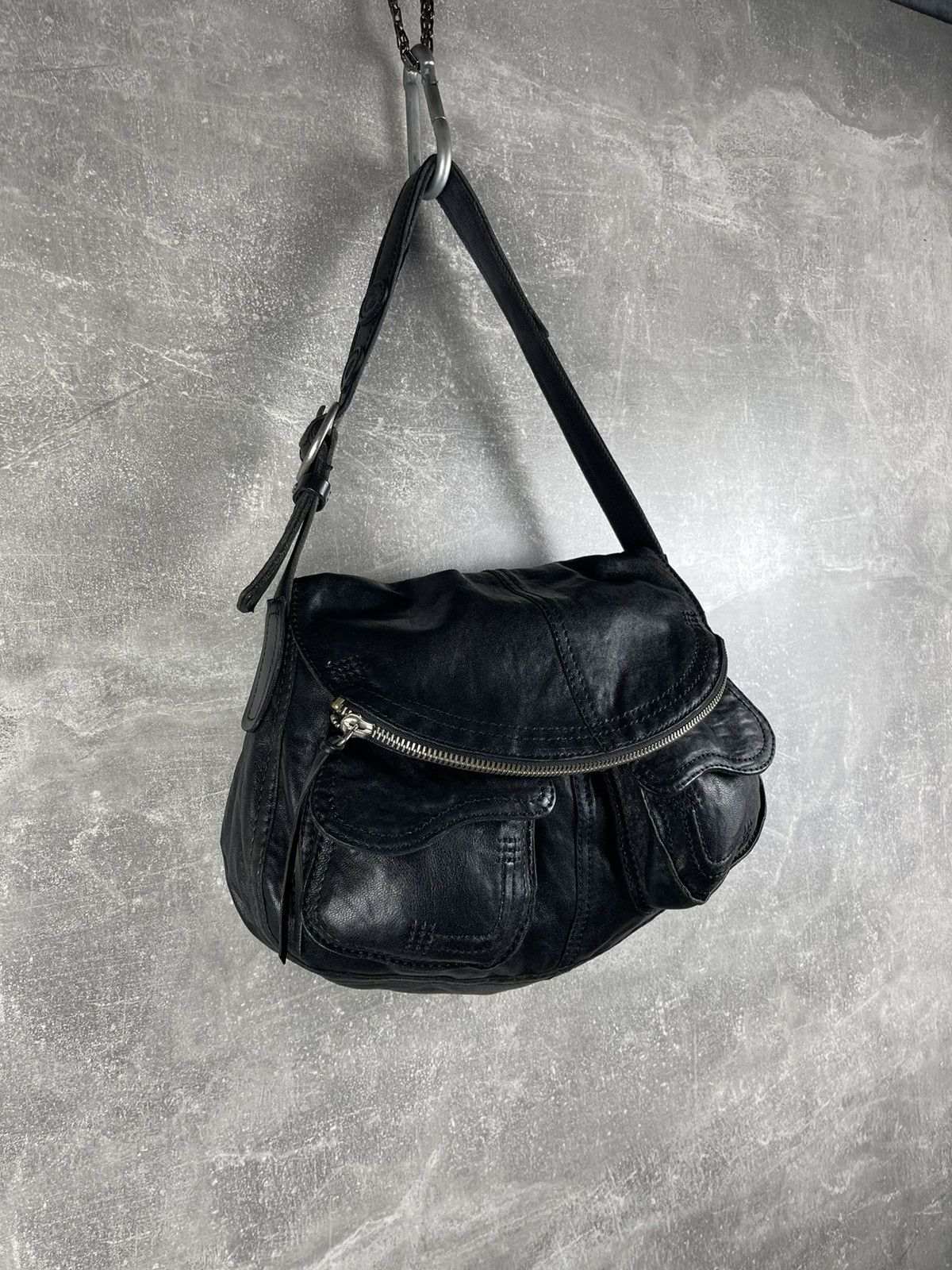 Lucky Brand Lucky Brand Avant Garde Black Lamb Leather Shoulder Boho Bag Size ONE SIZE - 4 Thumbnail
