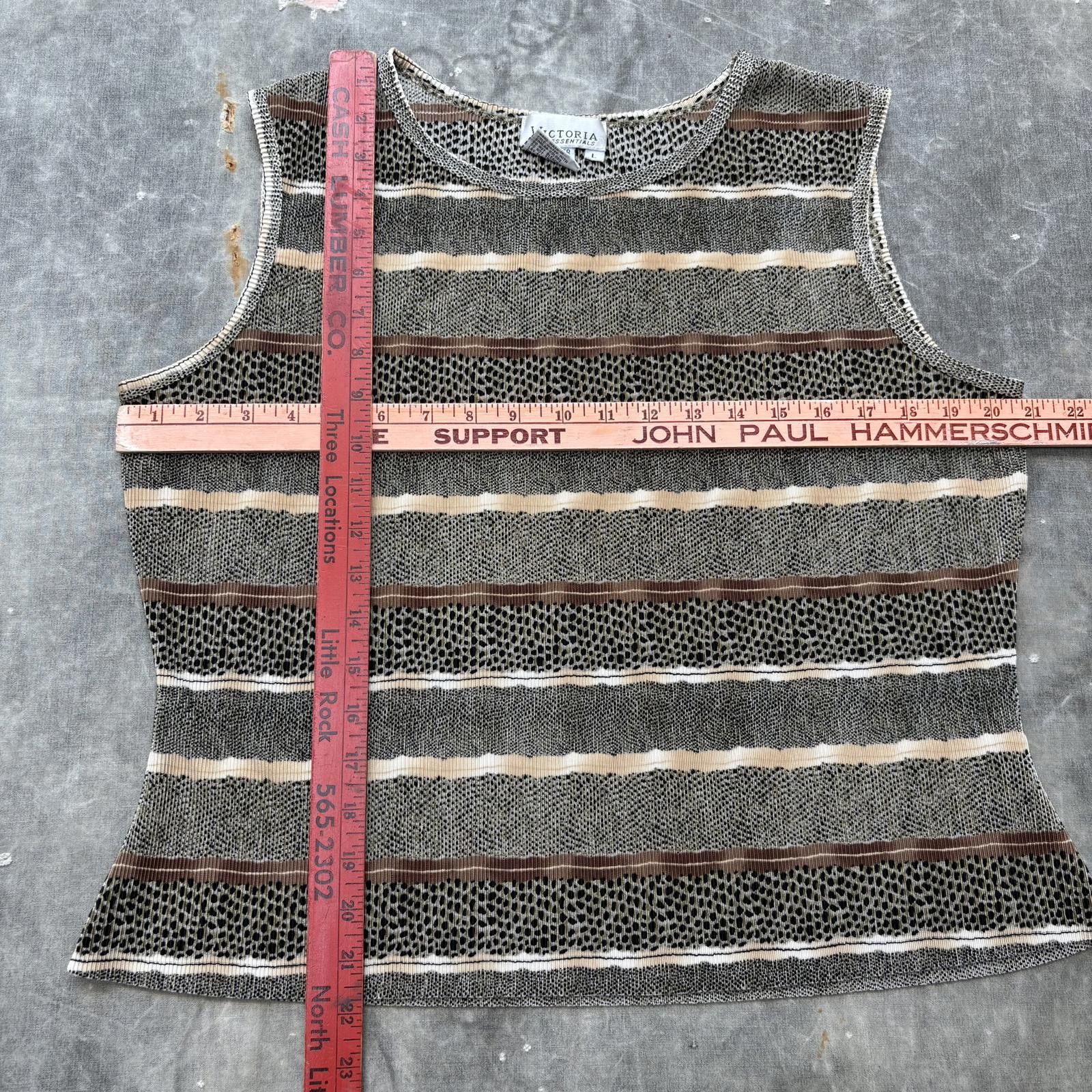 Vintage Vintage 90s Y2K Leopard Snake Pattern Indie Ribbed Tank Top Size L / US 10 / IT 46 - 2 Thumbnail