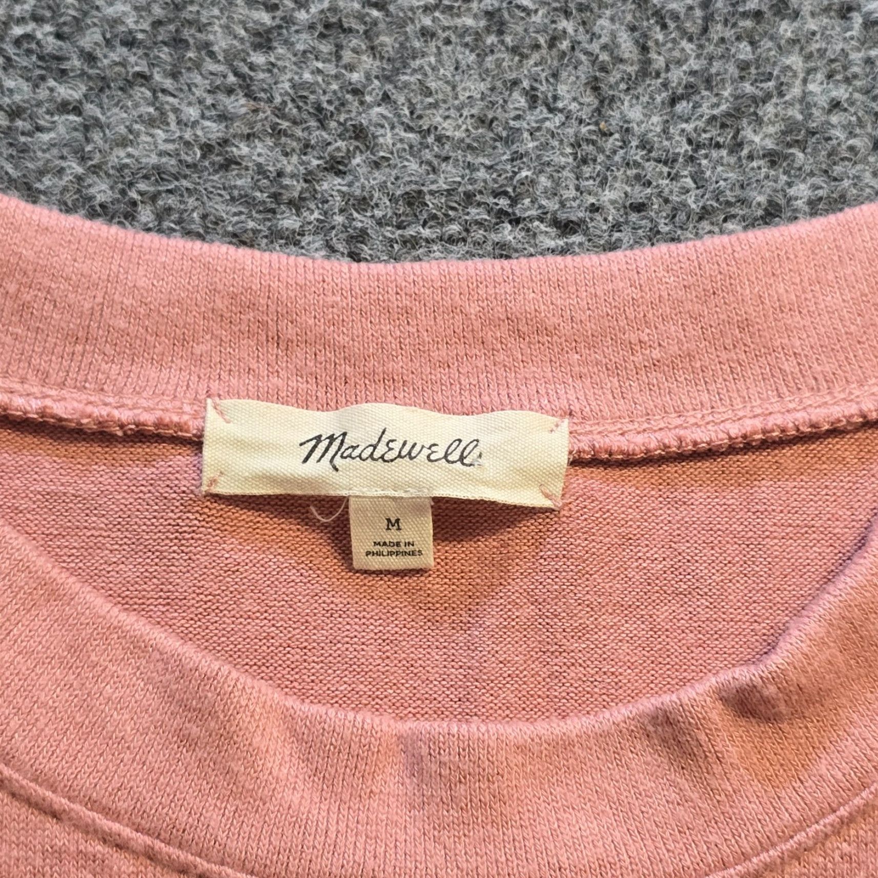 Madewell Madewell Top Womens Size Medium Pink Crew Neck Fuzzy Soft Long Sleeve Casual Blouse Knit Viscose Shirt Size M / US 6-8 / IT 42-44 - 3 Thumbnail