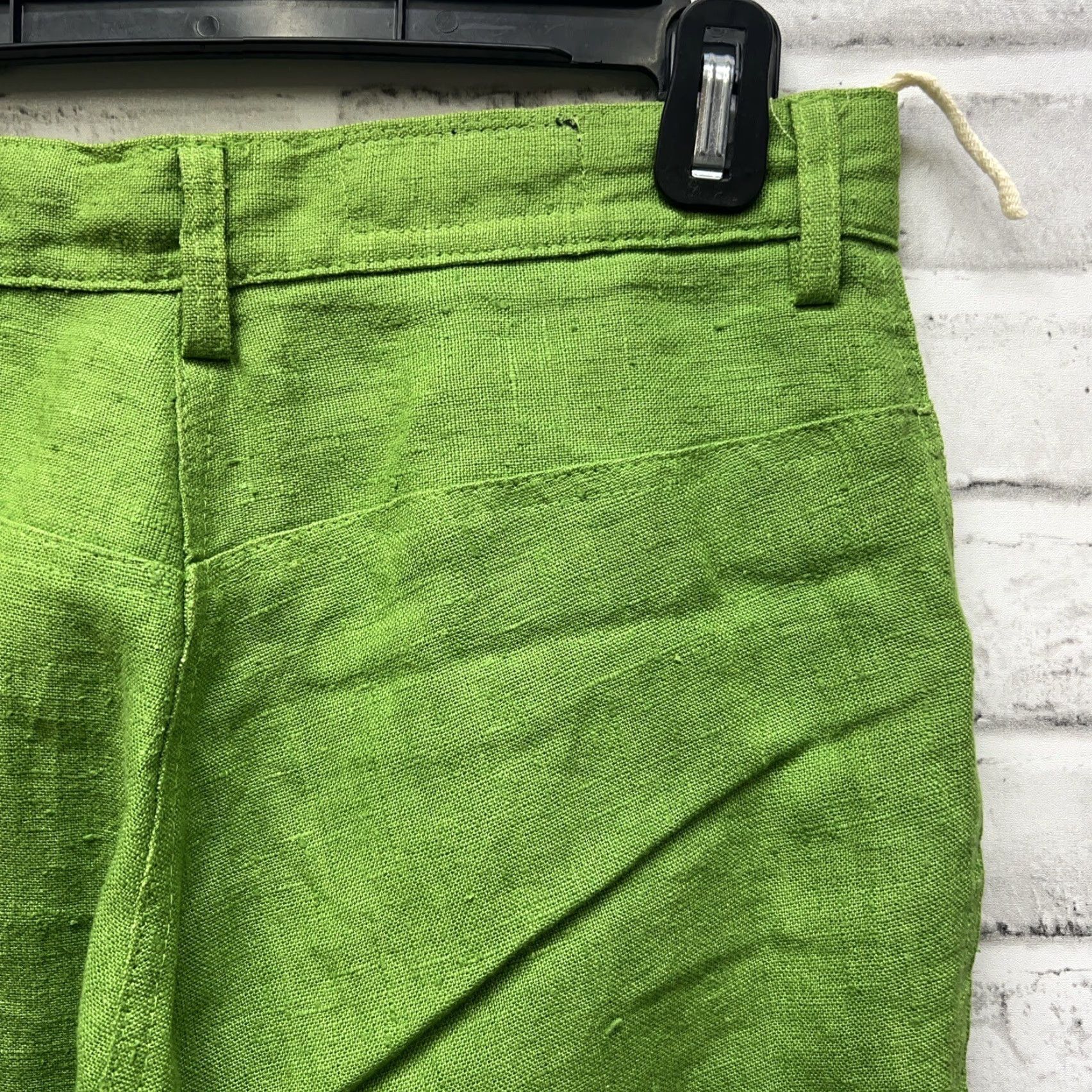 Vintage Isabel Pants Womens Size 8 Green Linen Canvas 28” Inseam Size 30" / US 8 / IT 44 - 3 Thumbnail