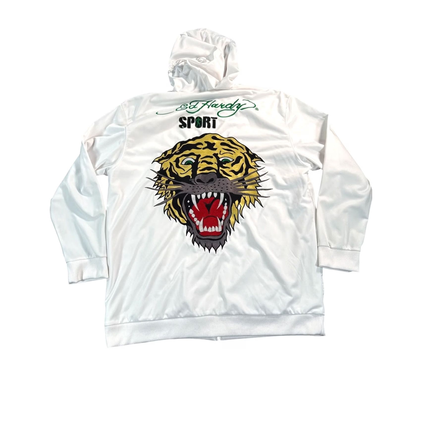 Ed Hardy Ed Hardy Sport Track Jacket White Tiger Full Zip Mens 2XL Size US XXL / EU 58 / 5 - 2 Thumbnail