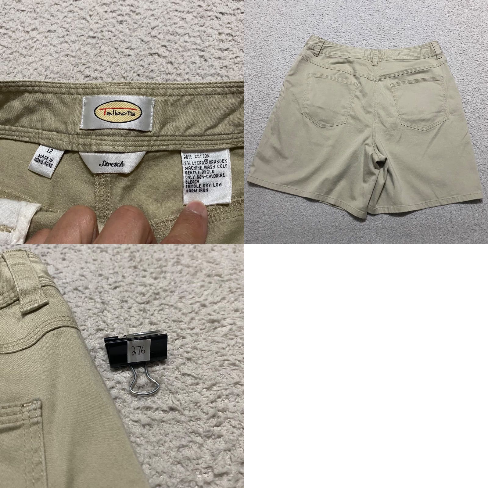 Talbots Talbots Womens Bermuda Shorts Beige Inseam 6" High Rise Walking Beach Outdoor Casual夏? Size 30" / US 8 / IT 44 - 8 Thumbnail