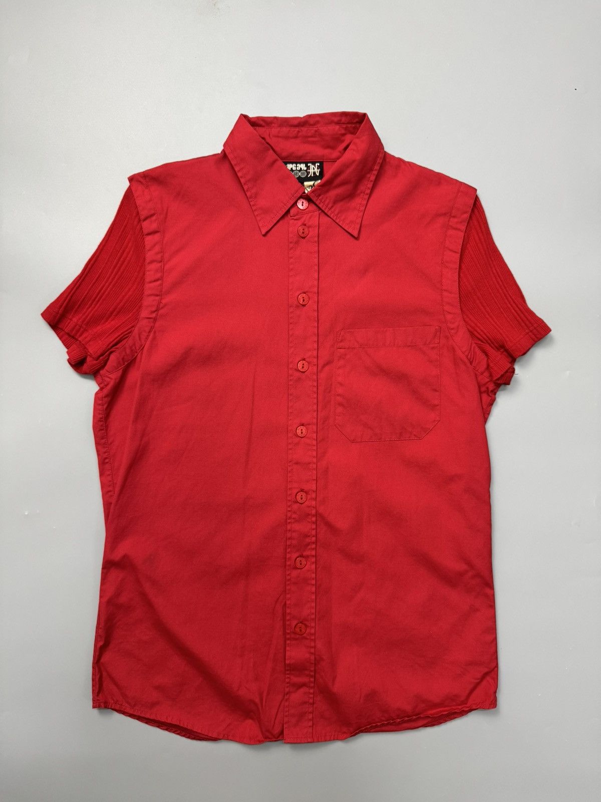 Jean Paul Gaultier 1990s Jean Paul Gaultier Pleated Sleeves Shirts Size US M / EU 48-50 / 2 - 1 Thumbnail
