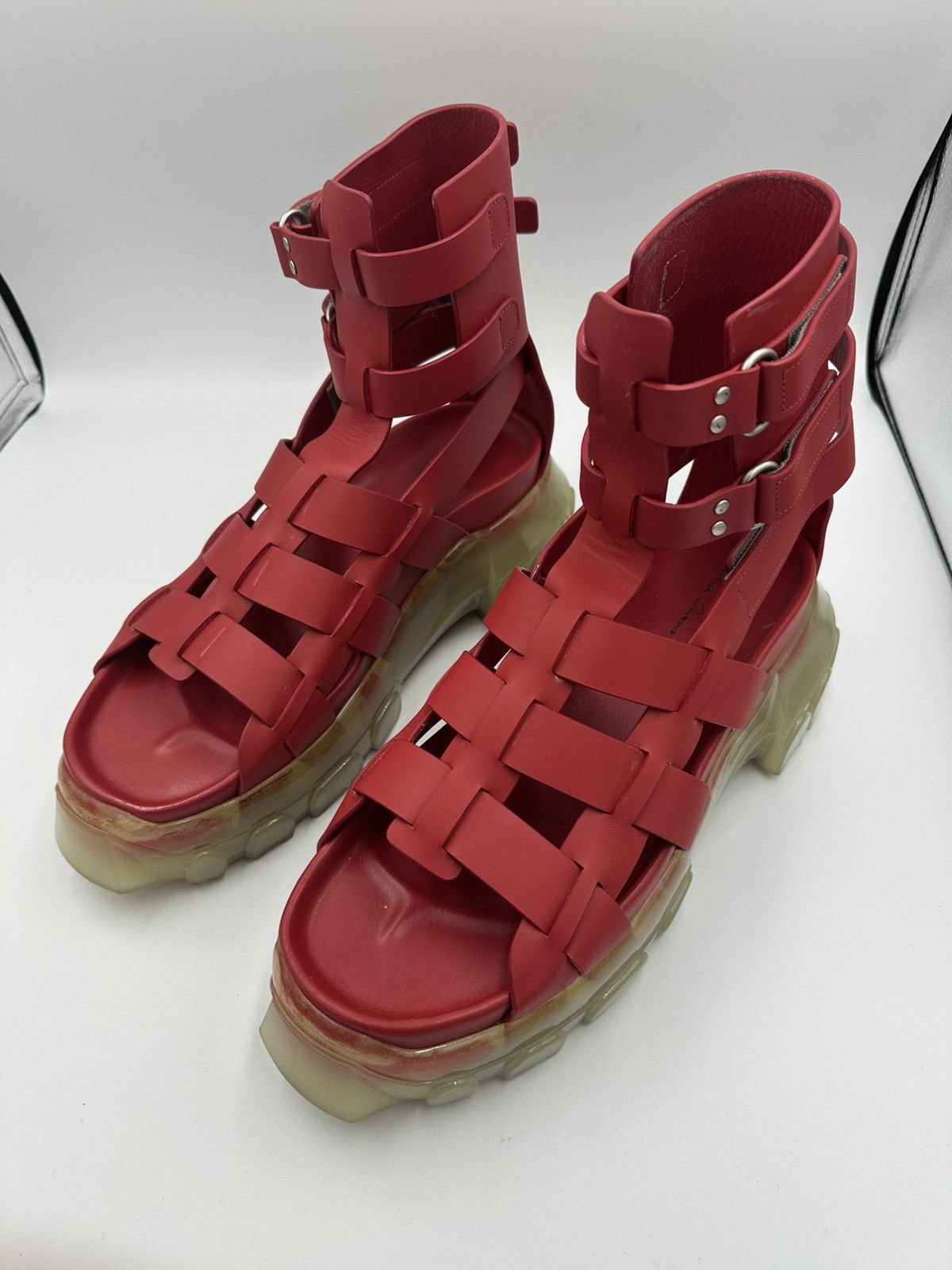 Rick Owens Rick Owens Red with Transparent Sole Size US 10.5 / EU 43-44 - 5 Thumbnail