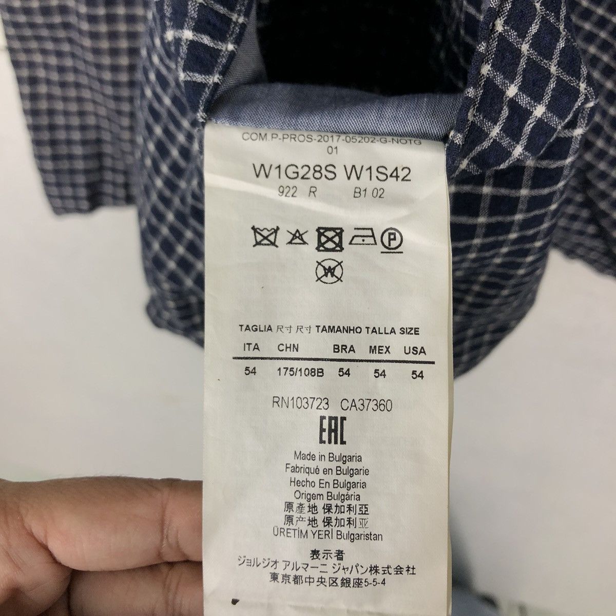 Emporio Armani 🔥Emporio Armani Tartan Design Casual Chore Jacket Size US M / EU 48-50 / 2 - 19 Thumbnail