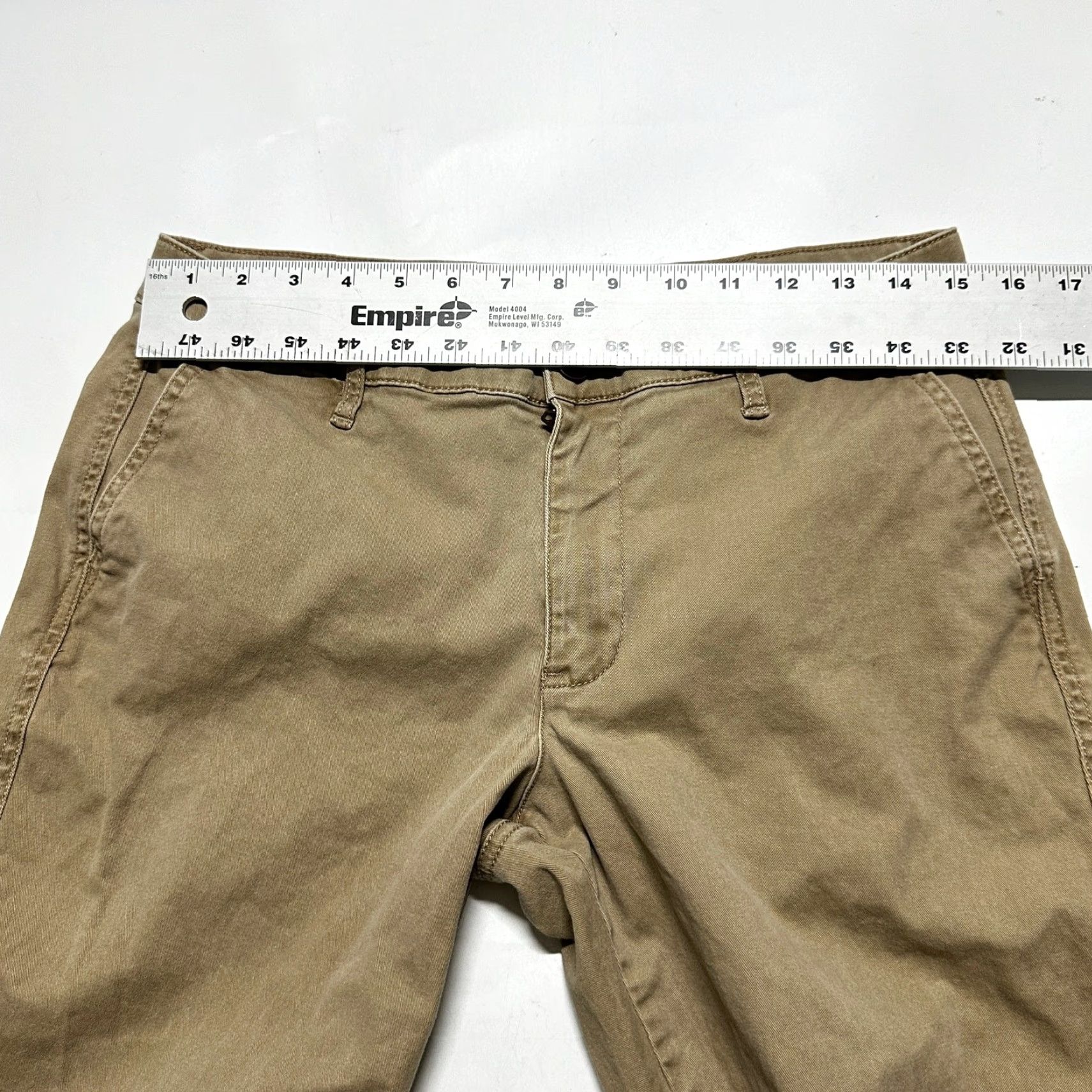 Abercrombie & Fitch Abercrombie & Fitch Jeans Women 29 Tan Beige Cotton 5-Pocket Zipper Regular Straight Belt Loops Size 29 Preppy Classic y2k Size 29" - 5 Thumbnail