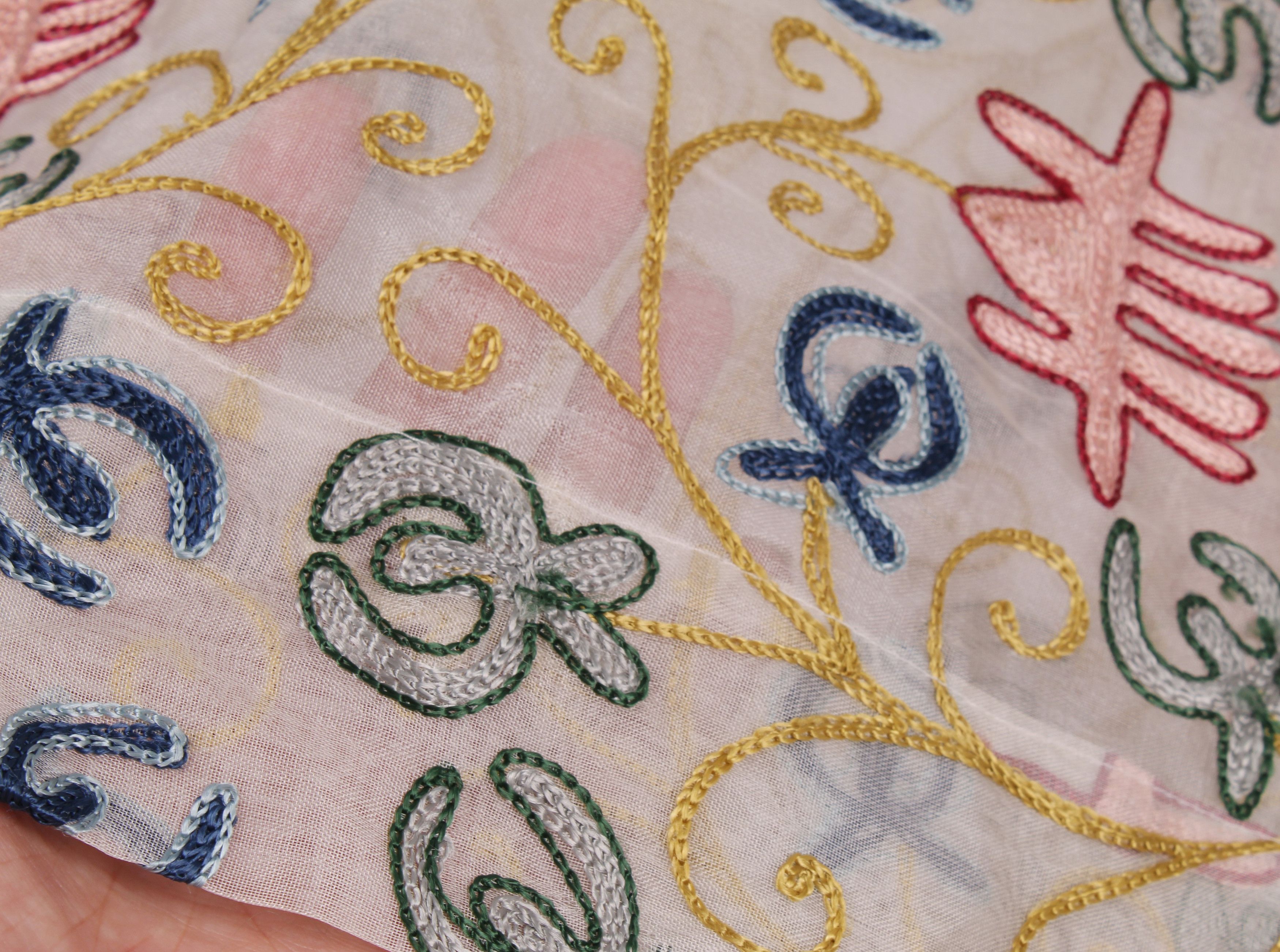 Vintage Vintage Y2K Embroidered Silk Oversize Shirt Top Size M / US 6-8 / IT 42-44 - 7 Thumbnail