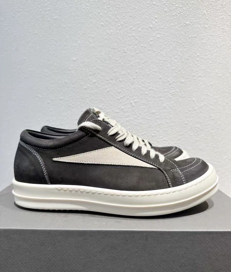 Rick Owens Rick Owens low-top Vans-inspired oatmeal gray suede Size US 7 / EU 40 - 4 Thumbnail