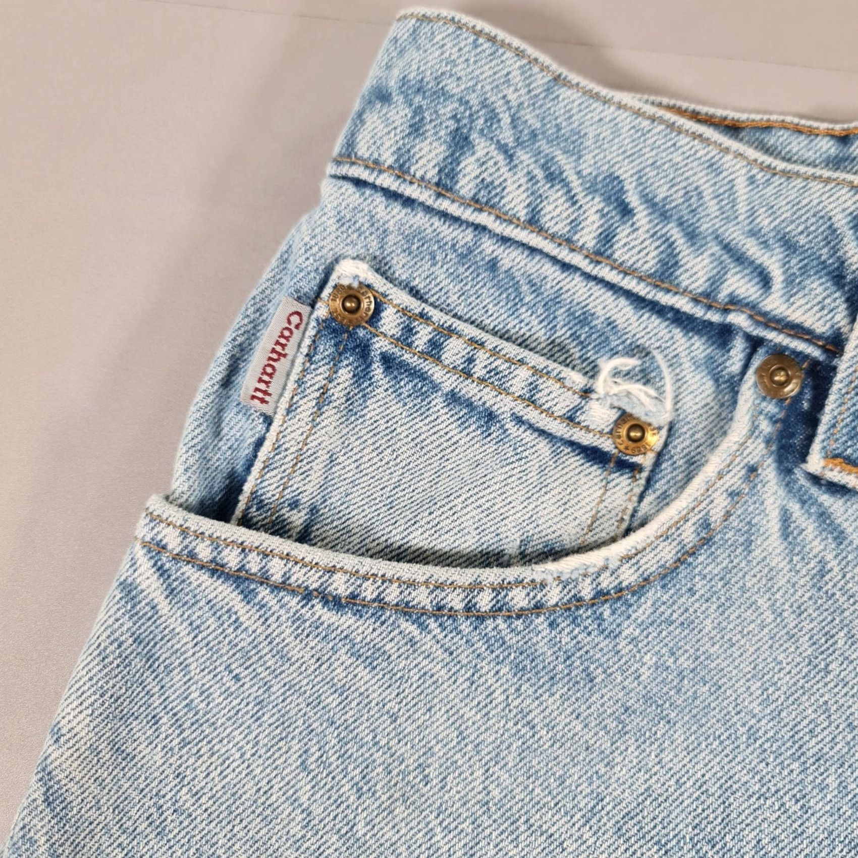 Carhartt VINTAGE Carhartt Jeans Blue W38 L30 Relaxed Fit Straight Denim 90s B17-DST Mens Size US 38 / EU 54 - 4 Thumbnail