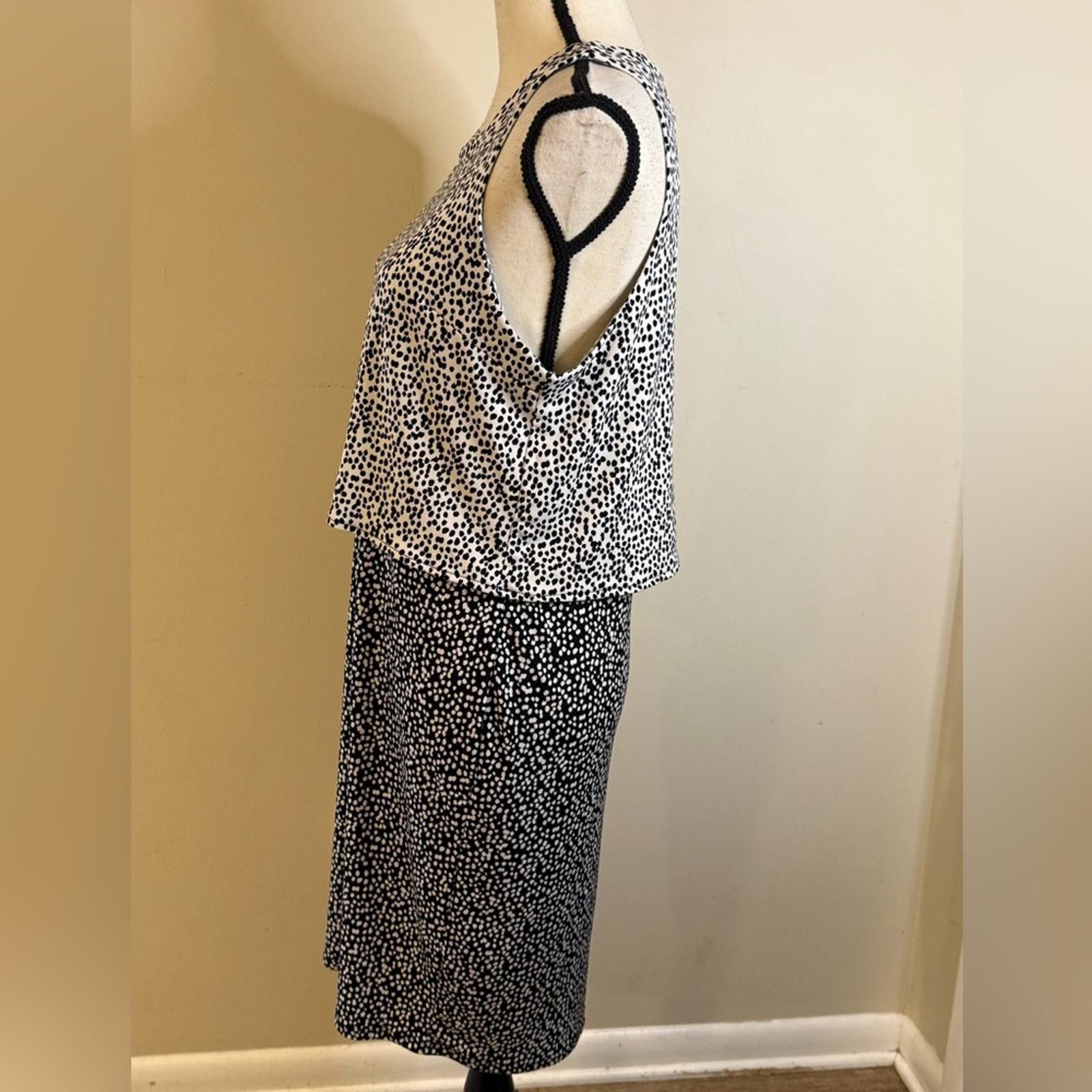 Vince Camuto Vince Camuto black & white polka dot sleeveless midi dress M Size M / US 6-8 / IT 42-44 - 3 Thumbnail
