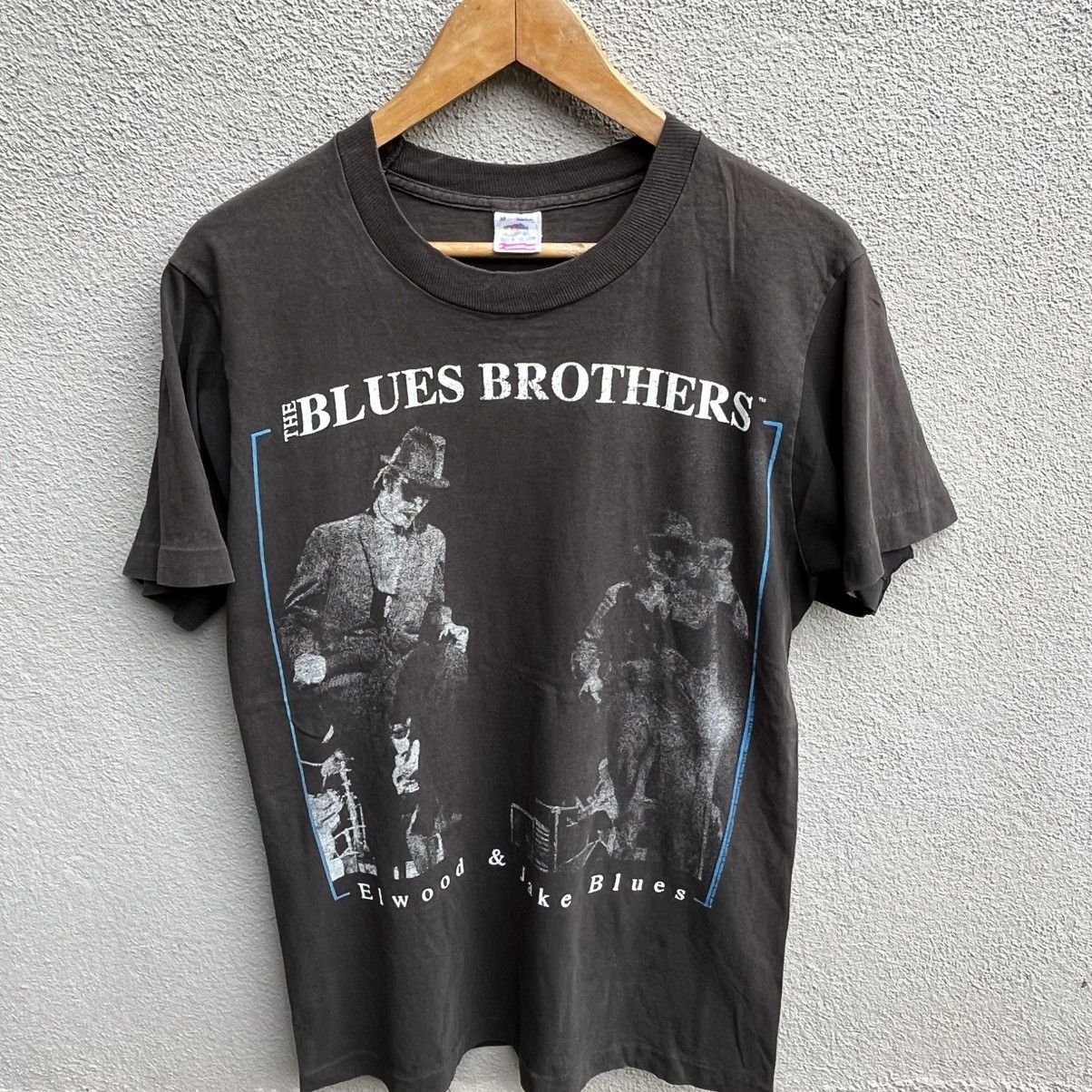 Vintage Vintage 90s THE BLUES BROTHERS photo tee band Size US M / EU 48-50 / 2 - 2 Thumbnail