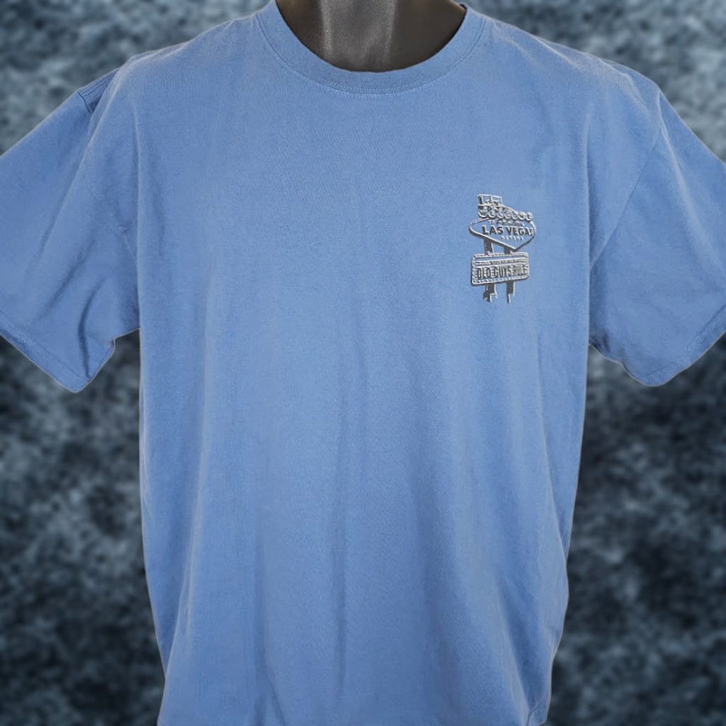 Vintage VINTAGE Old Guys Rule T Shirt Mens Size Large Blue Y2K Las Vegas Destination Shirt Mens Blue Size US L / EU 52-54 / 3 - 1 Thumbnail