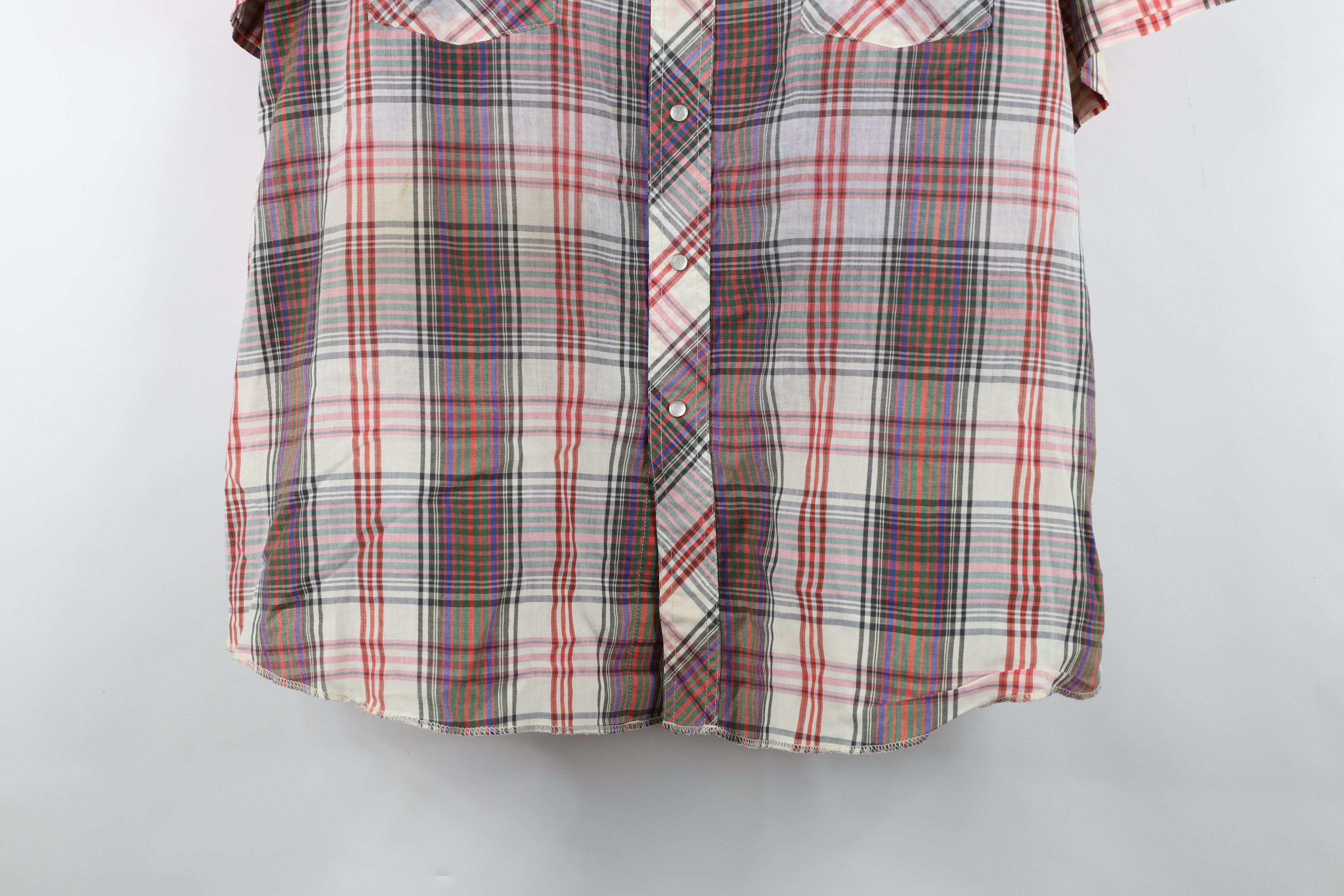 Wrangler Vintage 90s Wrangler Plaid Western Cowboy Button Shirt Size US XXL / EU 58 / 5 - 3 Thumbnail