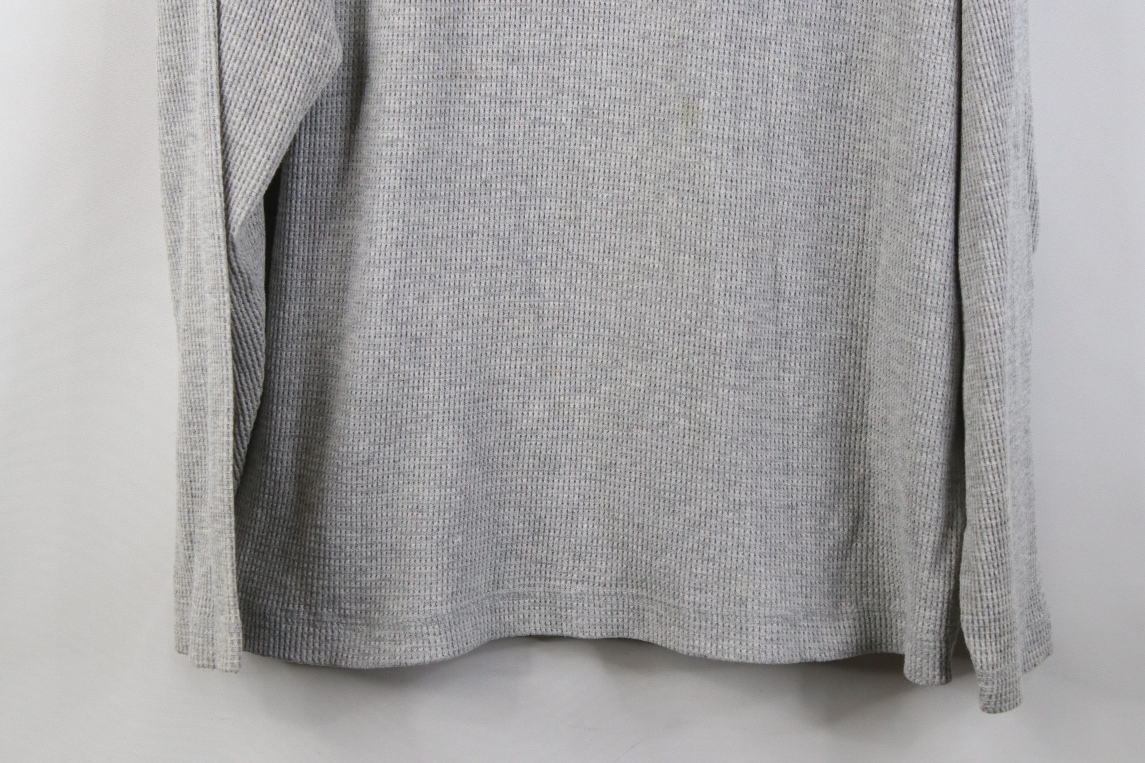Vintage Vintage 90s Streetwear Thermal Waffle Knit Henley T-Shirt Size L / US 10 / IT 46 - 3 Thumbnail